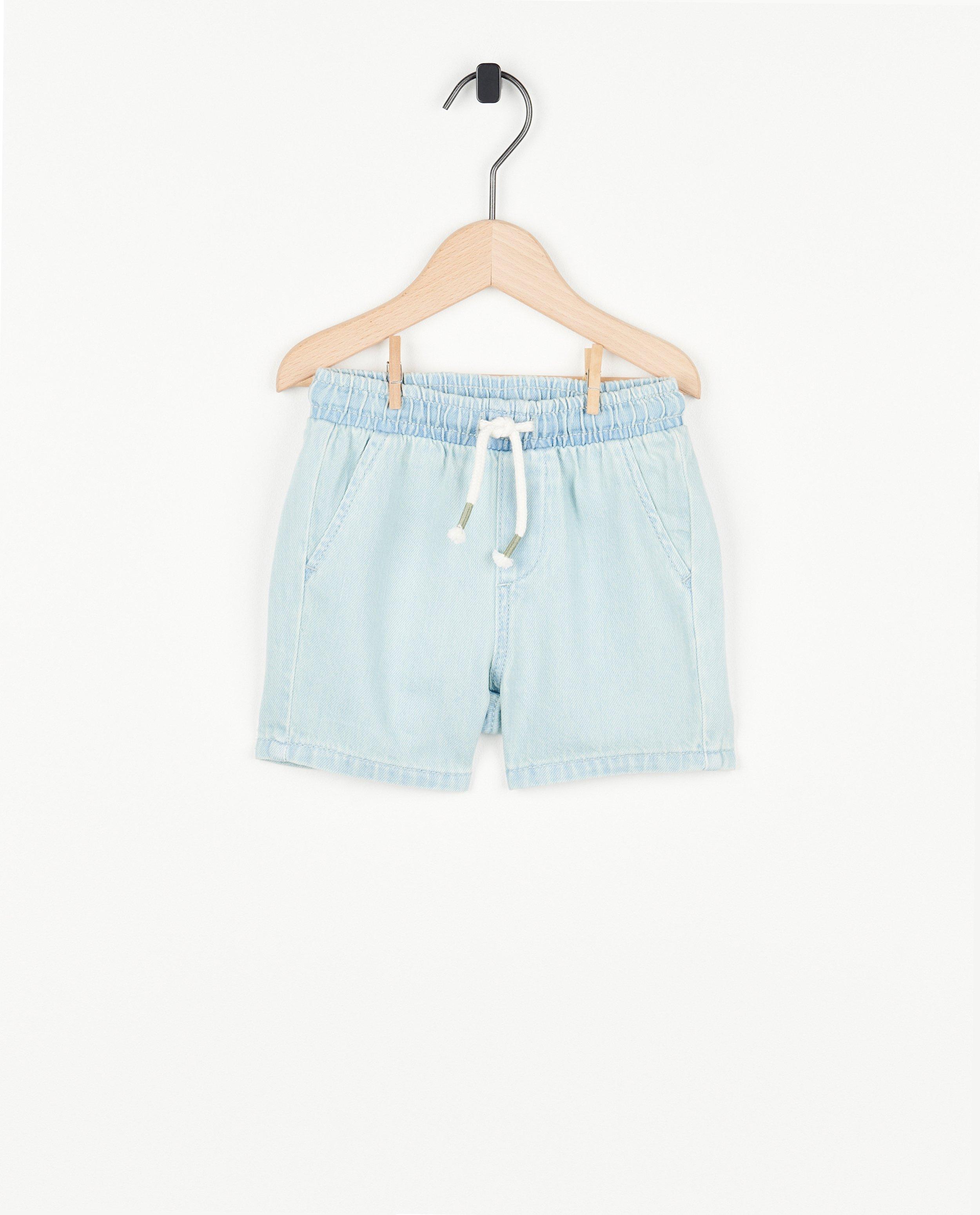 Short en jeans avec cordon de serrage sous tunnel - null - Cuddles and Smiles