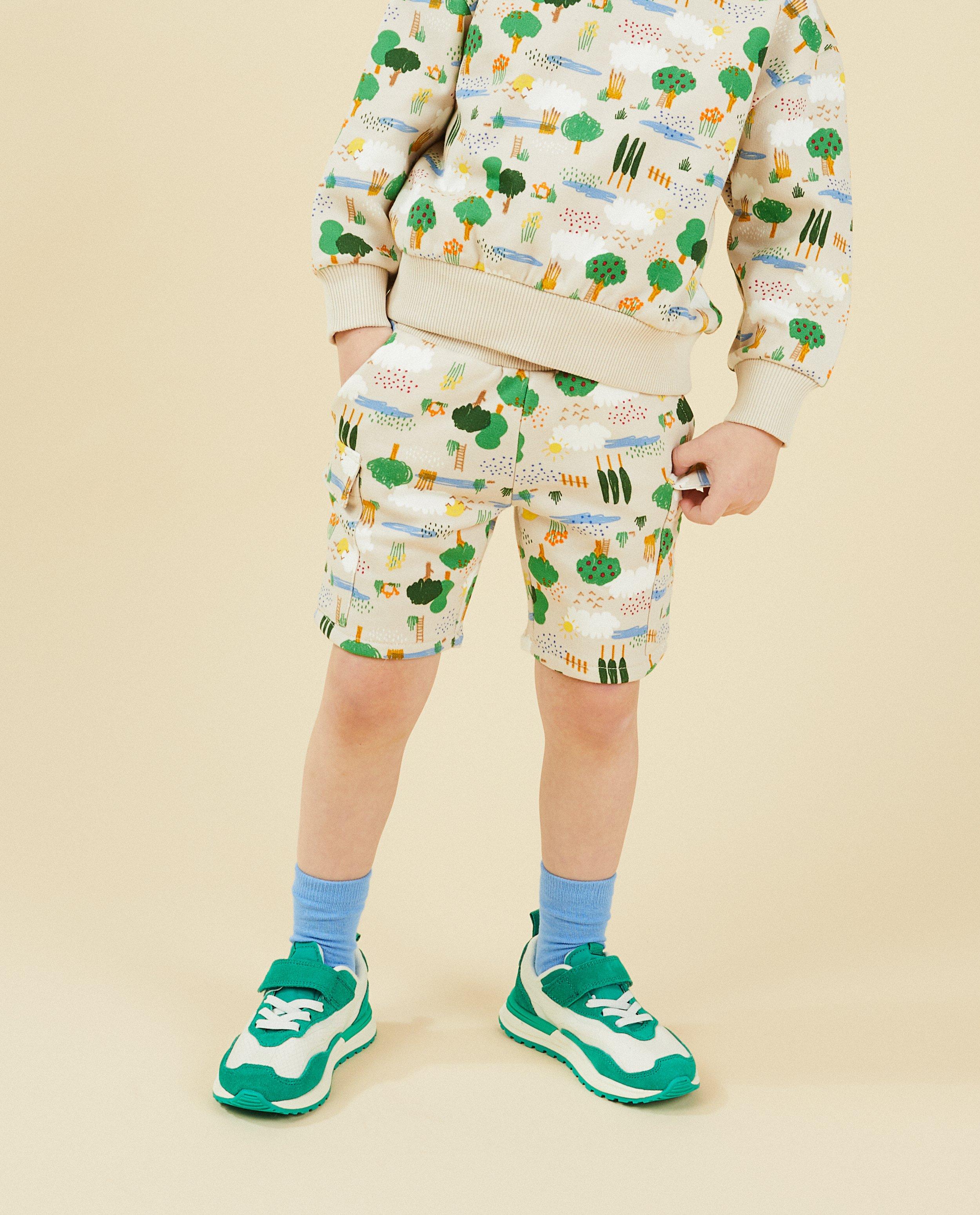 Shorten - Witte short met print fred + ginger