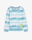 Blauwe sweater met tie dye-patroon - null - CKS Kids