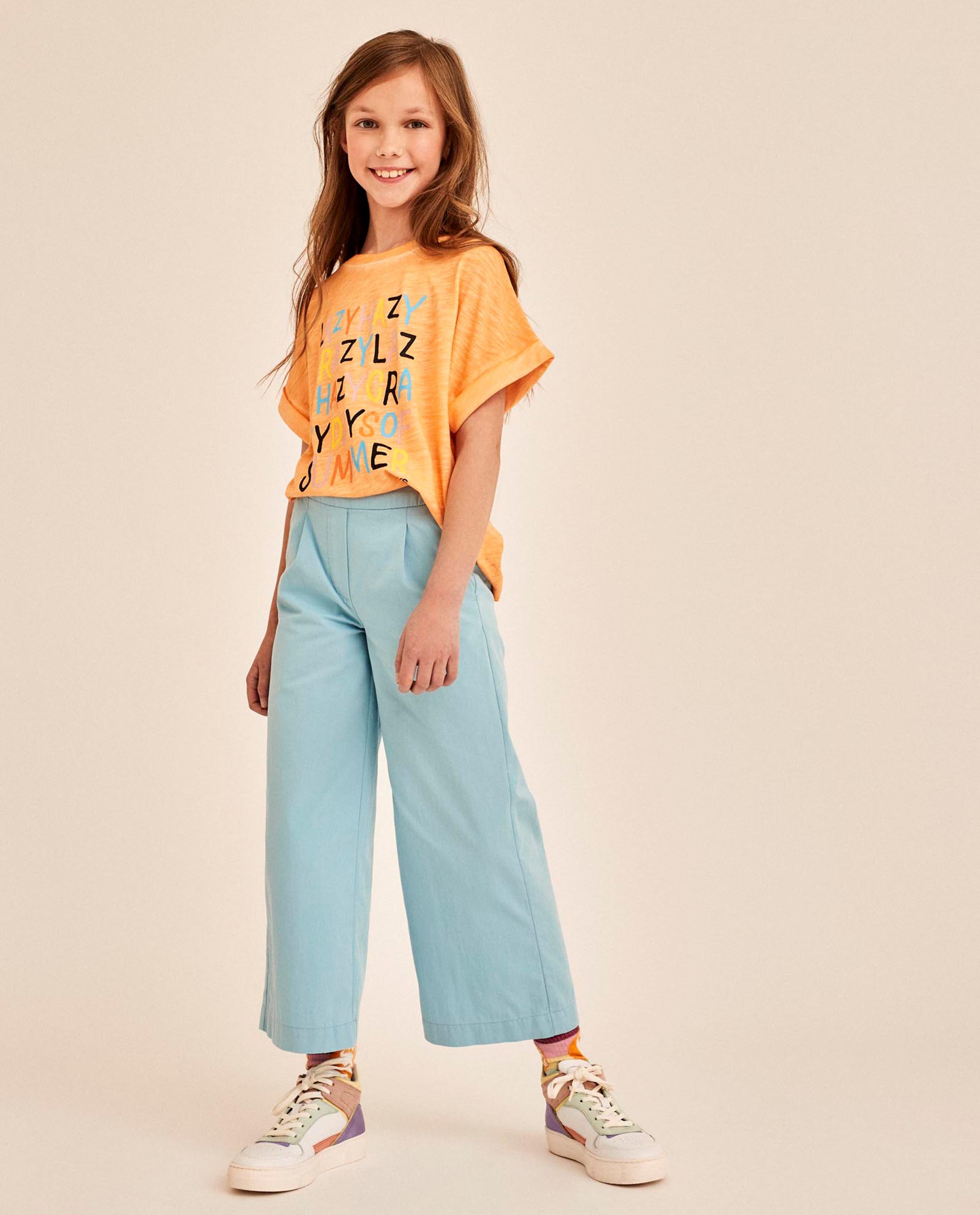 T-shirts - Oranje T-shirt met opschrift CKS