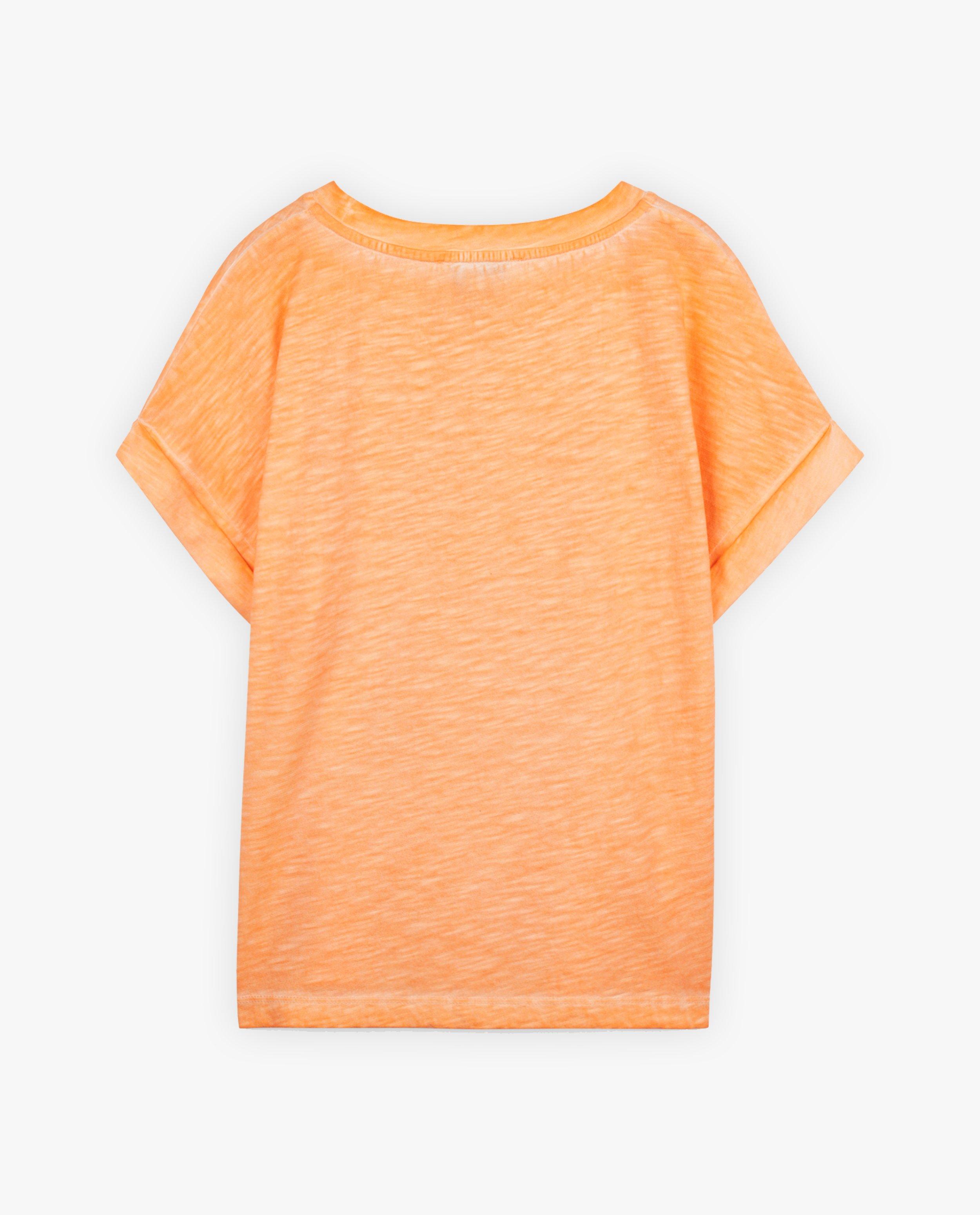 T-shirts - Oranje T-shirt met opschrift CKS
