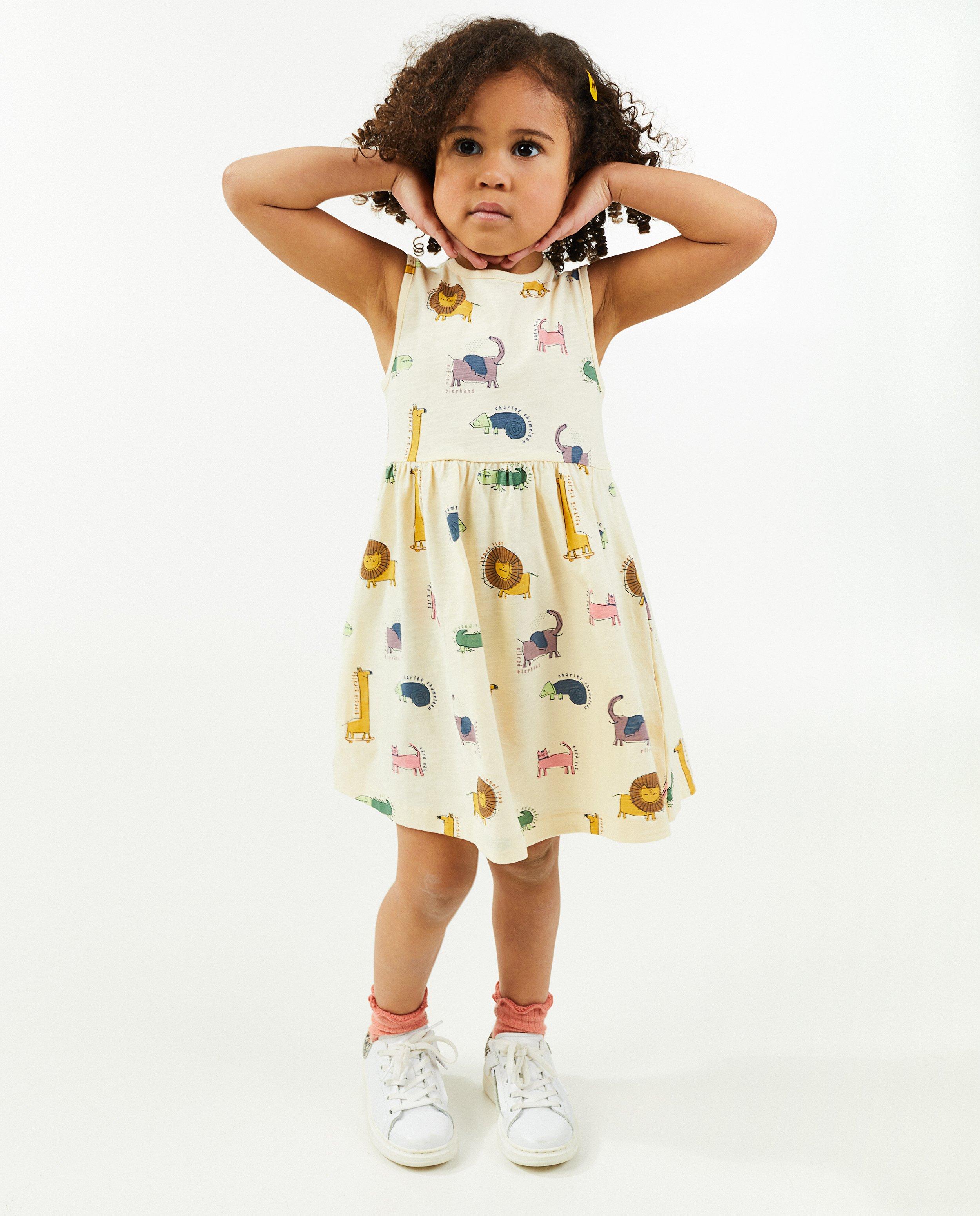 Robe écrue, imprimé animal - null - Familystories