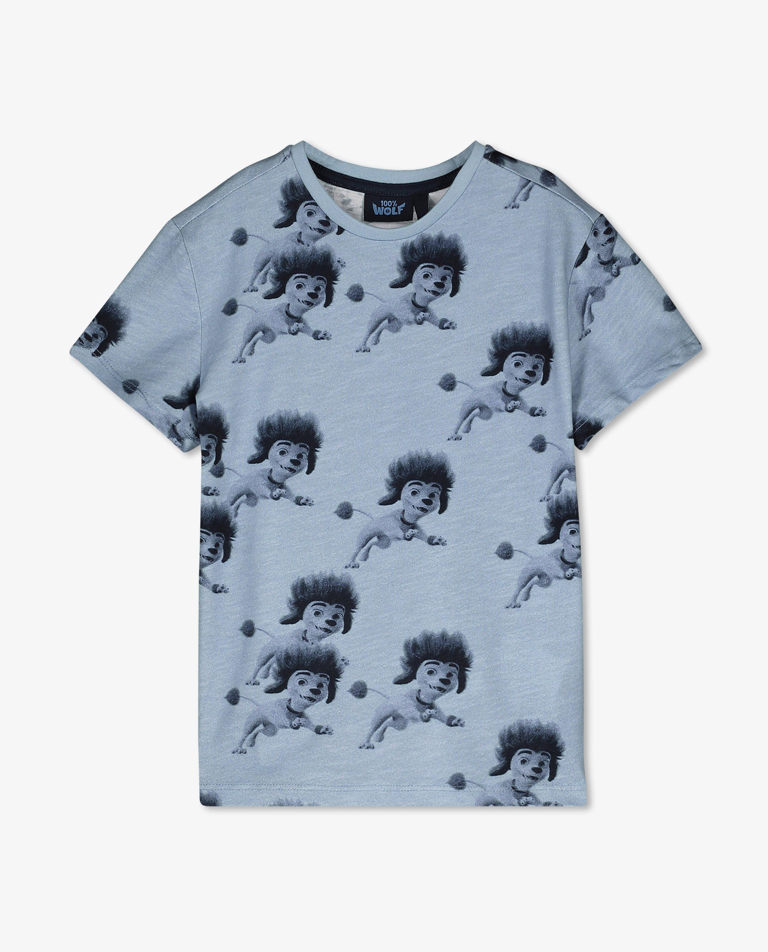 T-shirts - Blauw T-shirt 100% Wolf