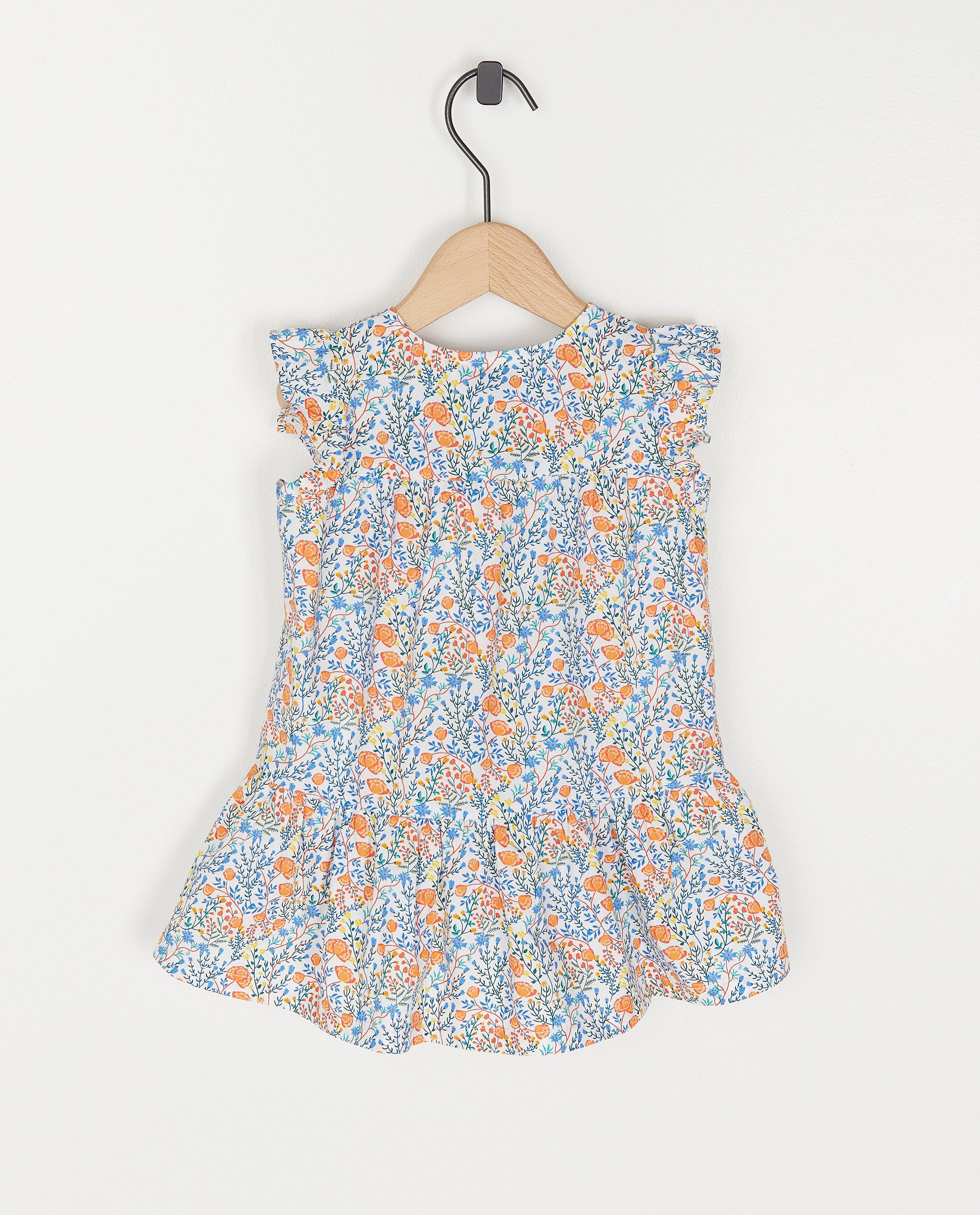 Kleedjes - Wit jurkje met bloemen Bumba