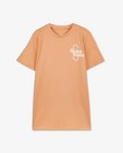 T-shirts - T-shirt corail à inscription BESTies