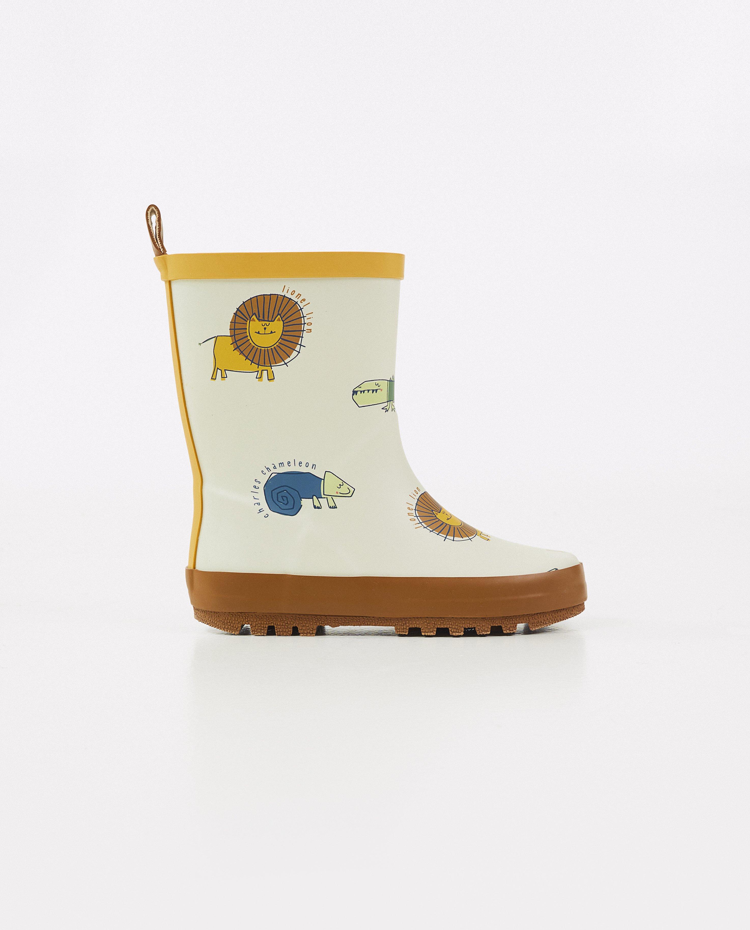 Bottes &agrave; imprim&eacute; animal - D&eacute;tails du produit - beige - image num&eacute;ro 1