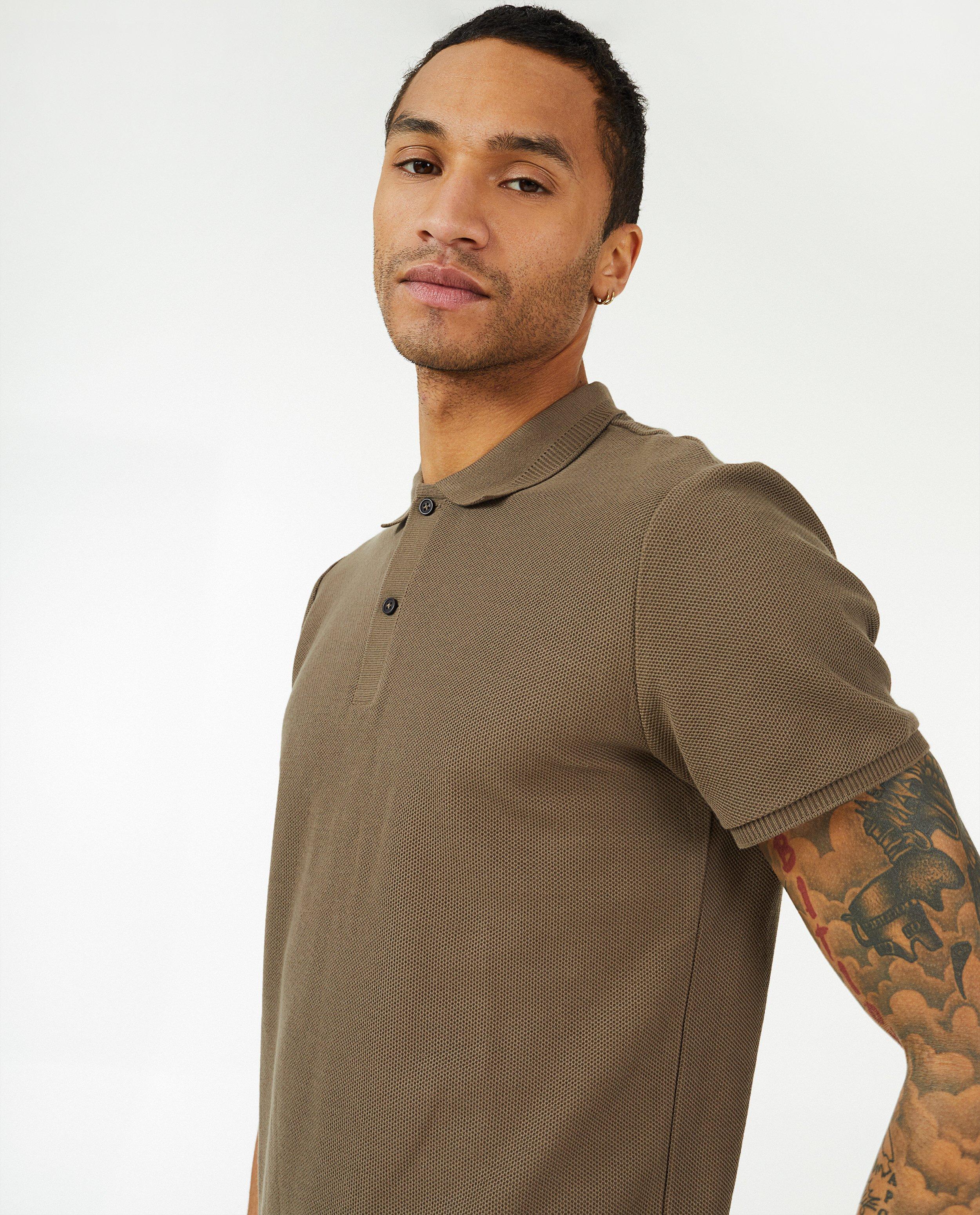 Bruine polo met ribboorden Quarterback JBC Belgie Belgie