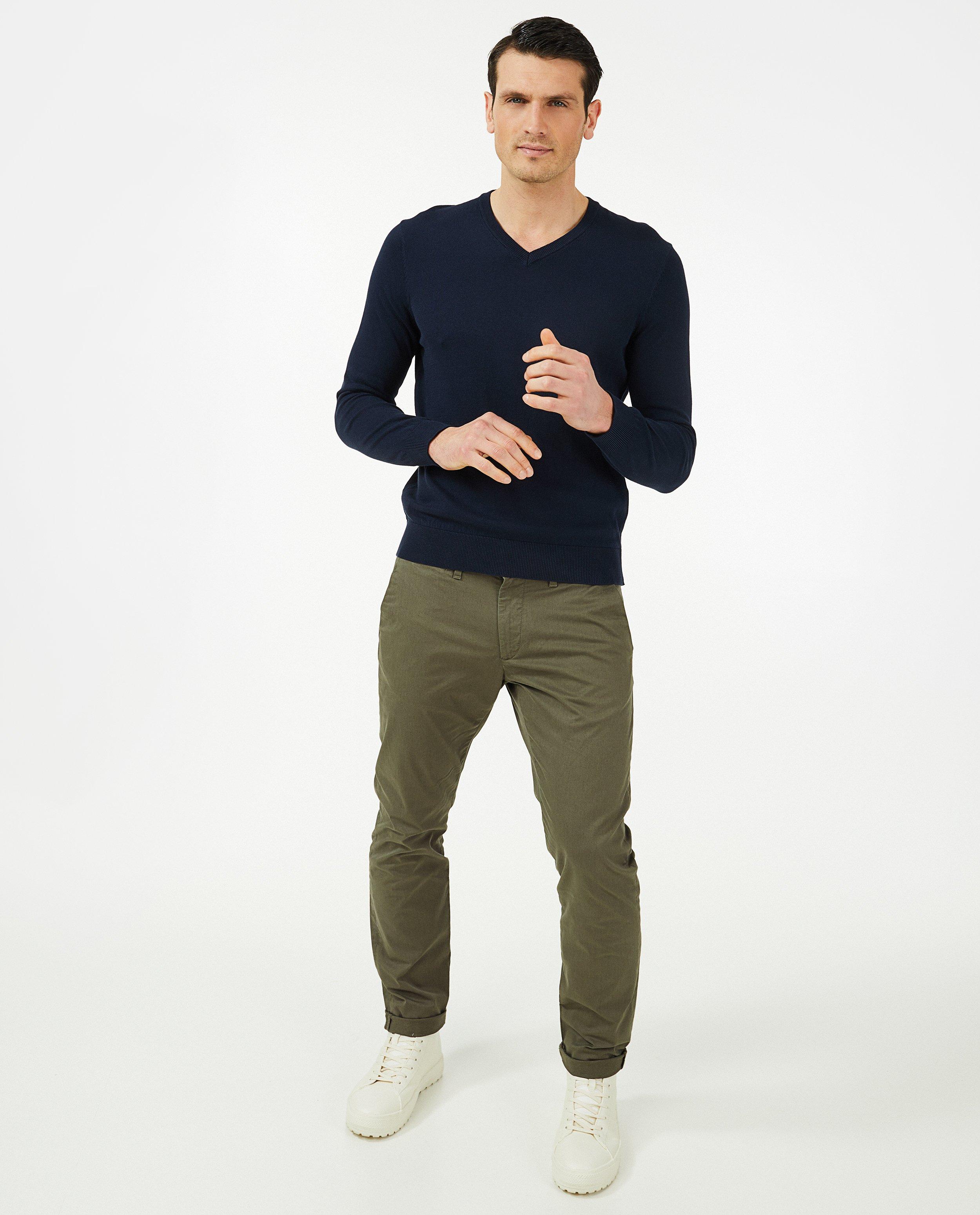 Pull bleu à col en V OVS - null - OVS