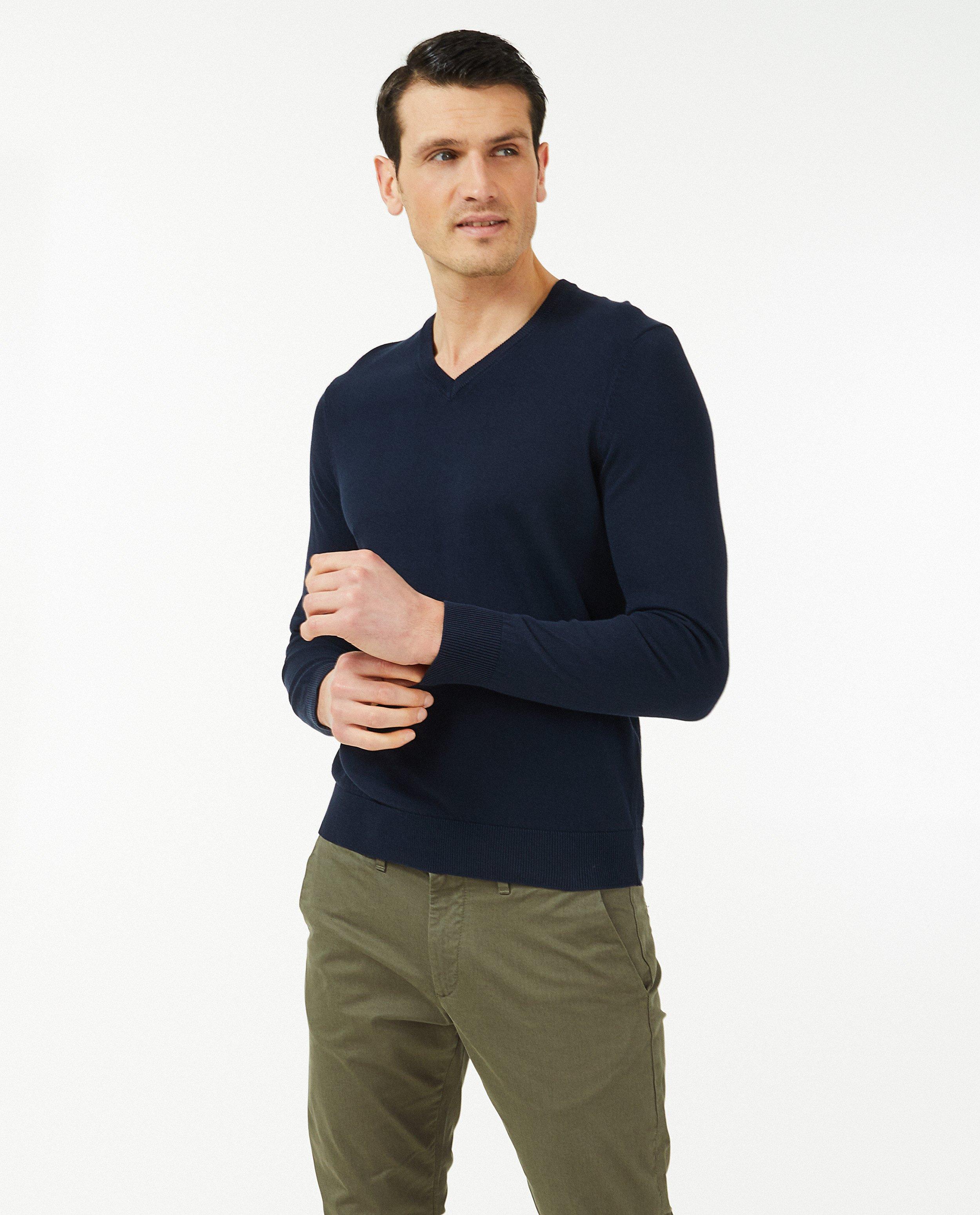 Pulls - Pull bleu à col en V OVS