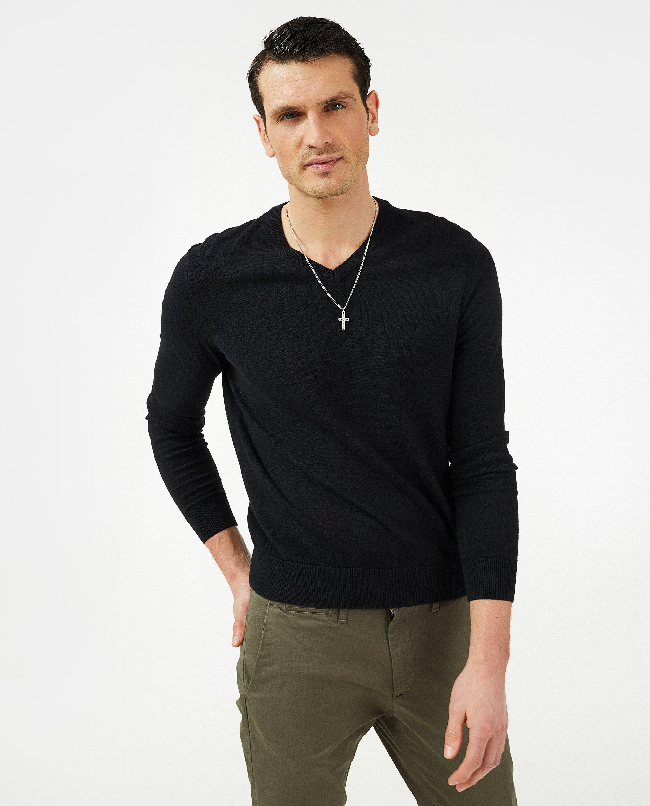 Pulls - Pull bleu à col en V OVS