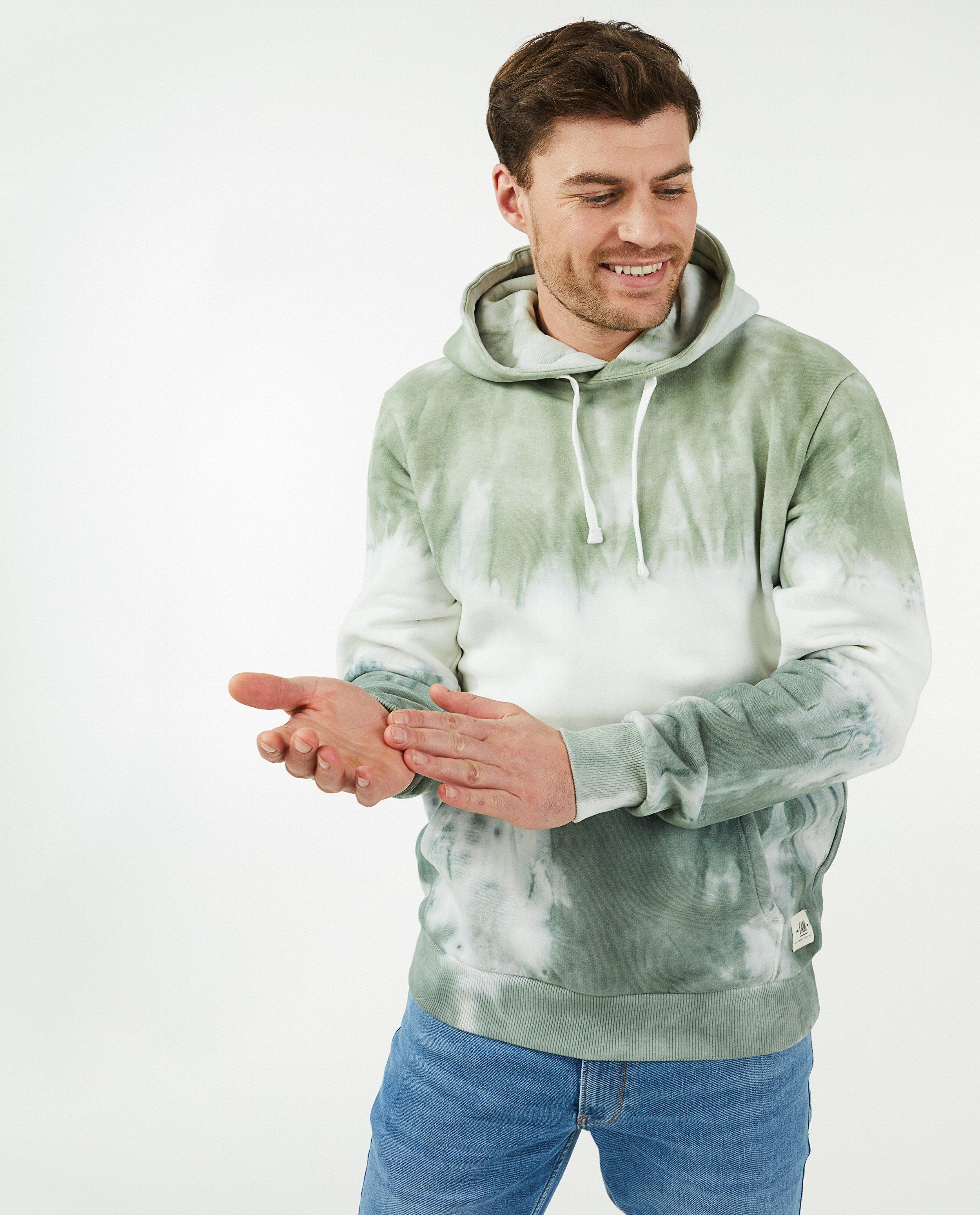Sweats - Sweat gris-vert à tie dye I AM