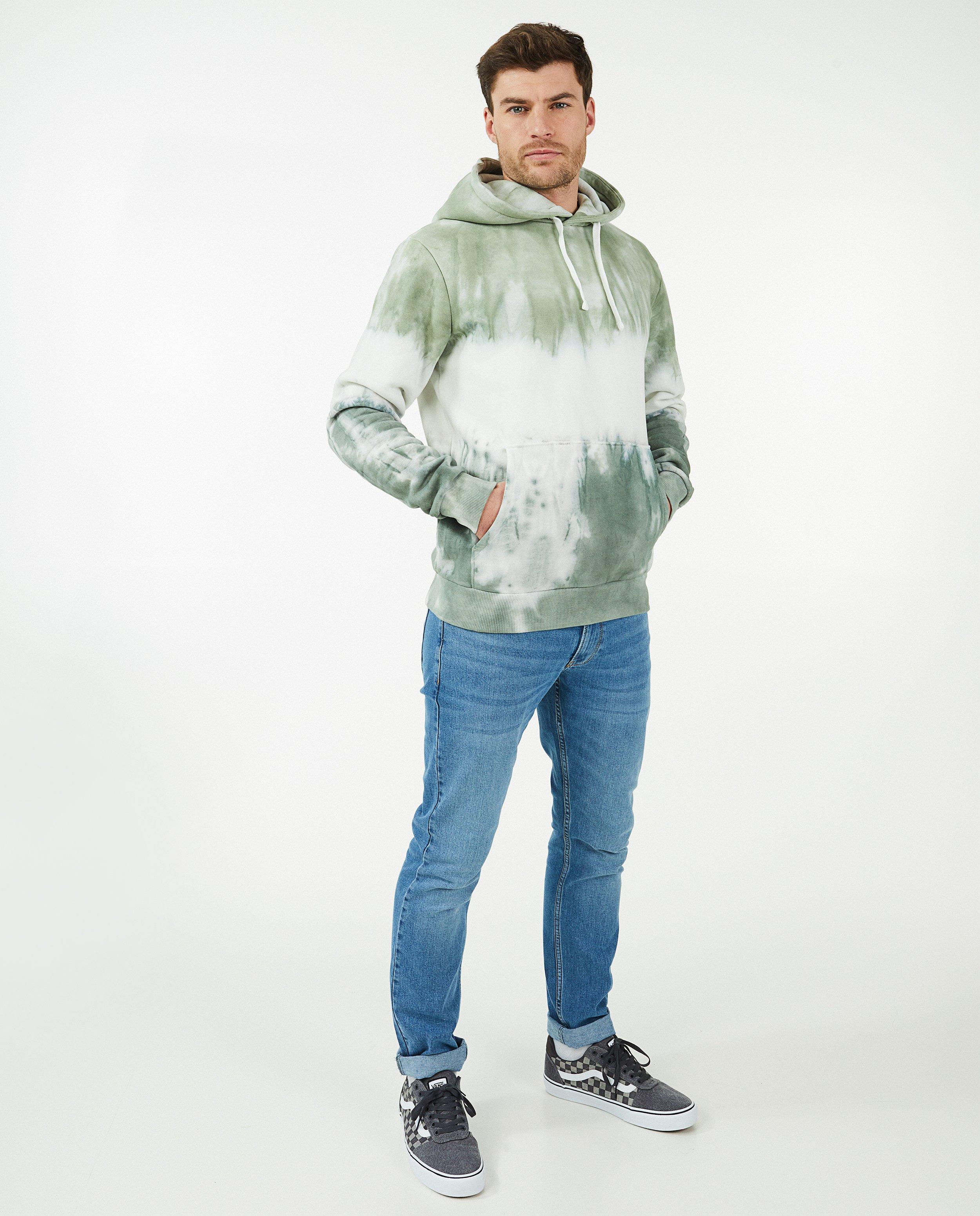 Sweats - Sweat gris-vert à tie dye I AM