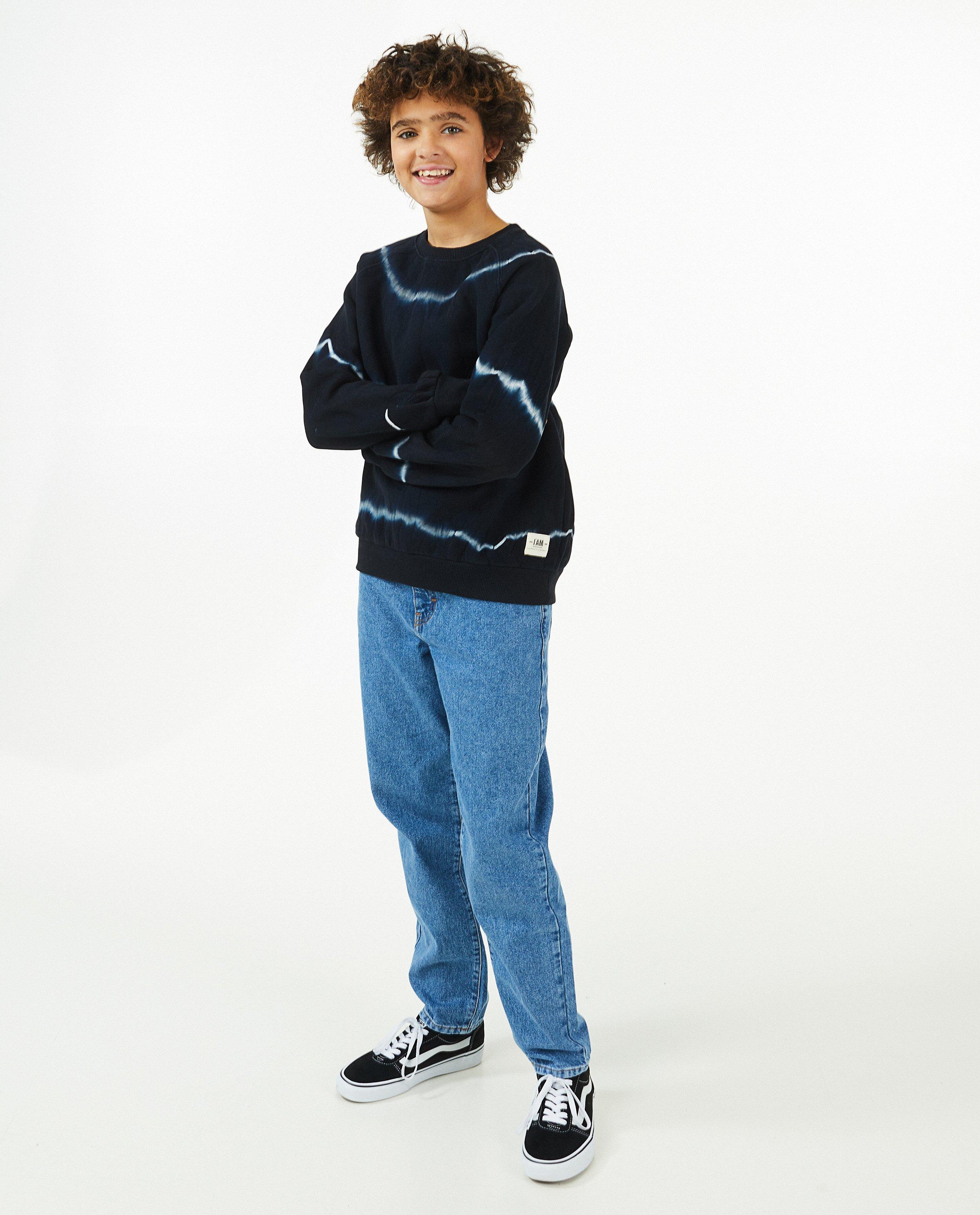 Sweat bleu à tie dye I AM - null - I AM
