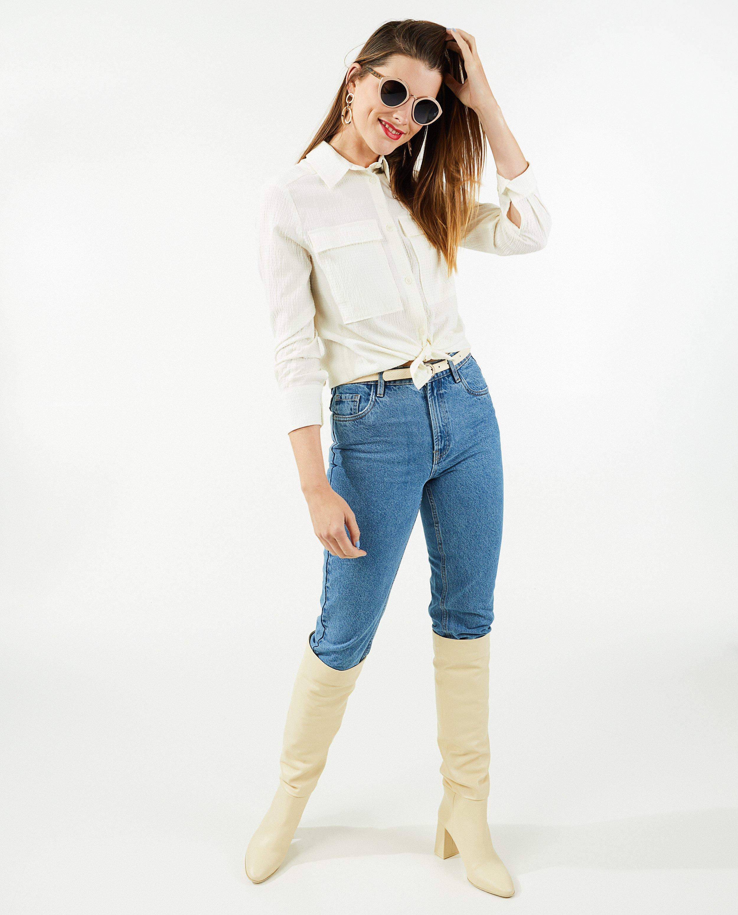 Jeans mom bleu clair OVS - null - OVS