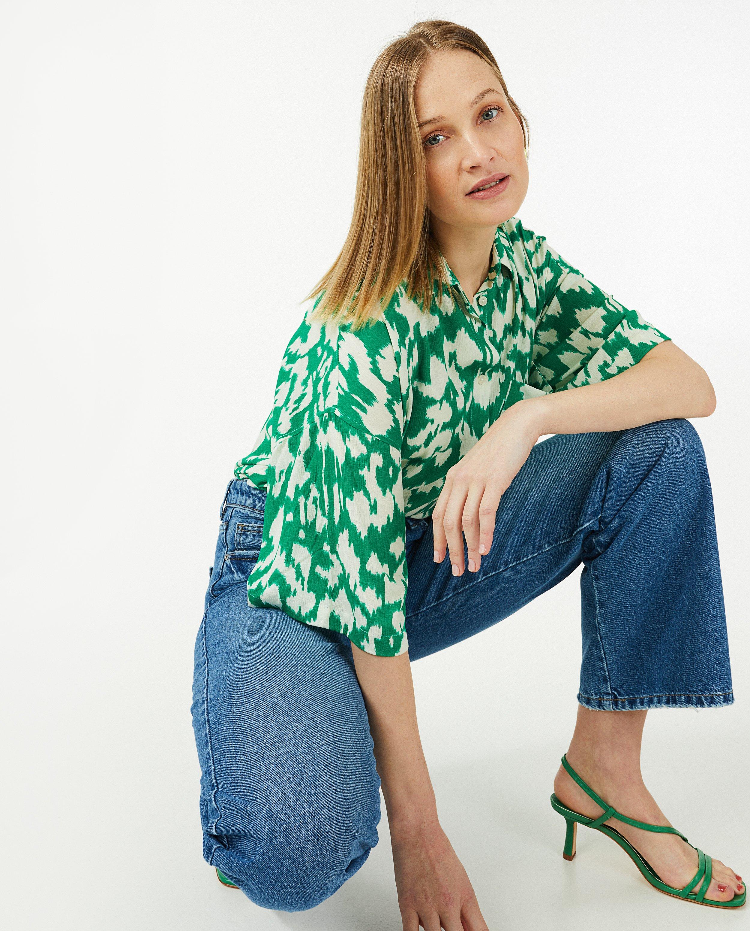 Jeans bleu à jambes larges - null - OVS