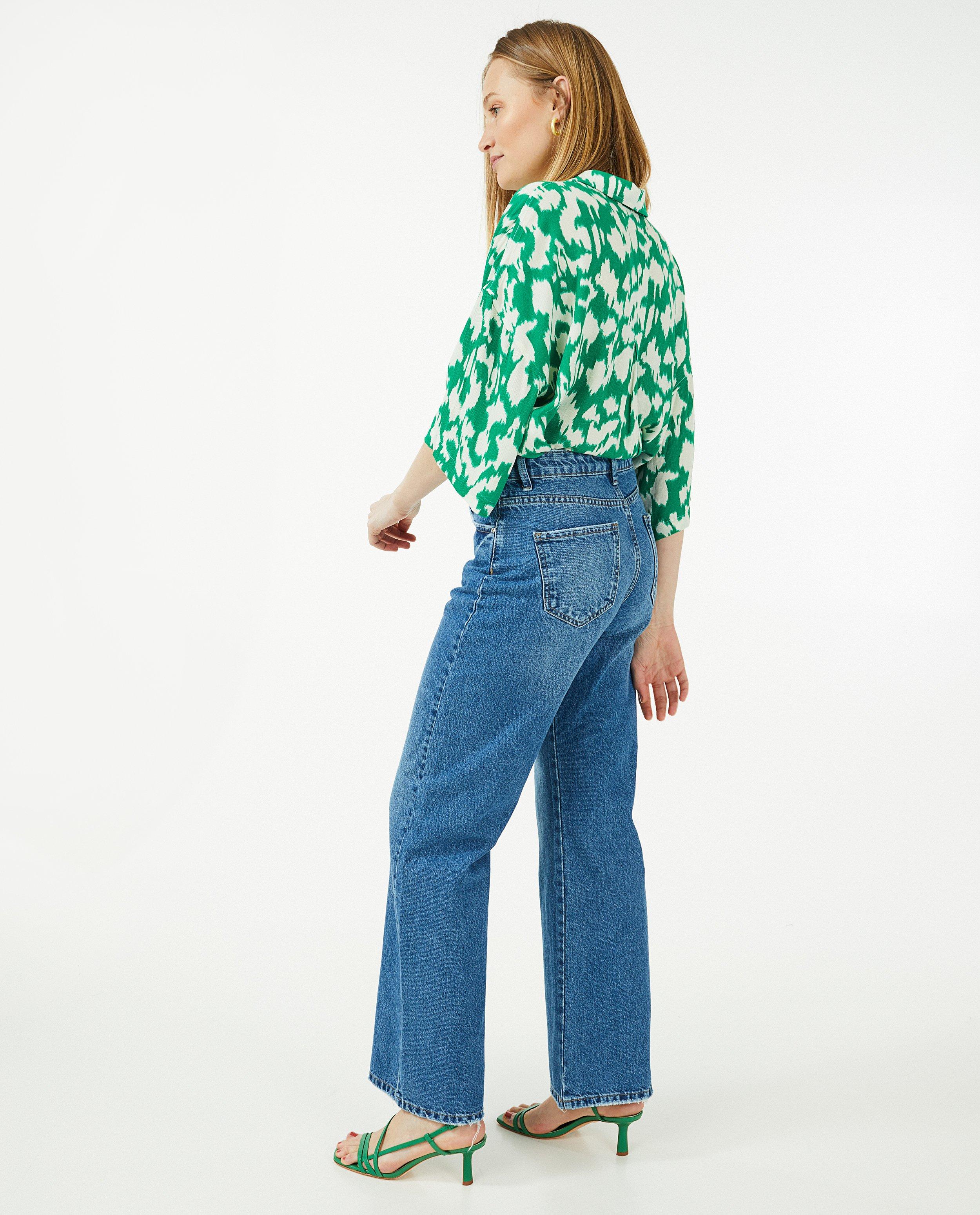 Jeans - Jeans bleu à jambes larges
