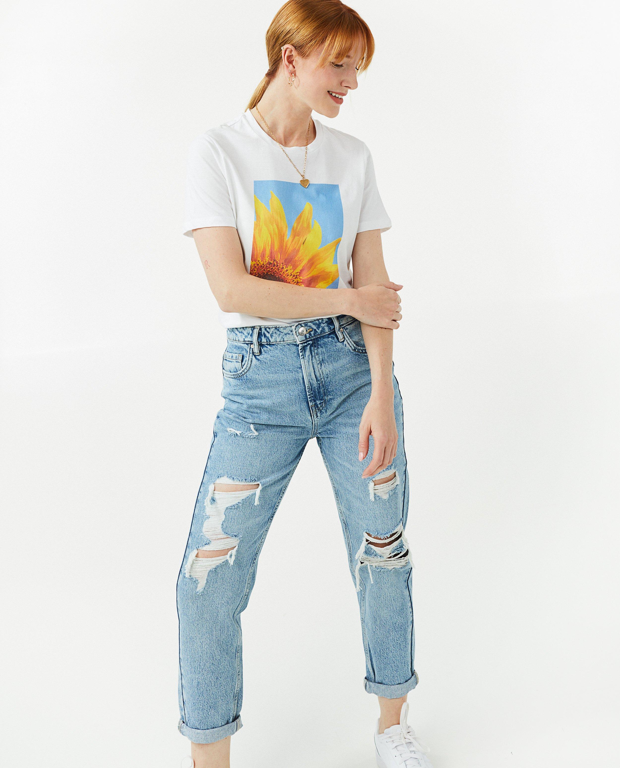 Jeans - Destroyed mom jeans OVS