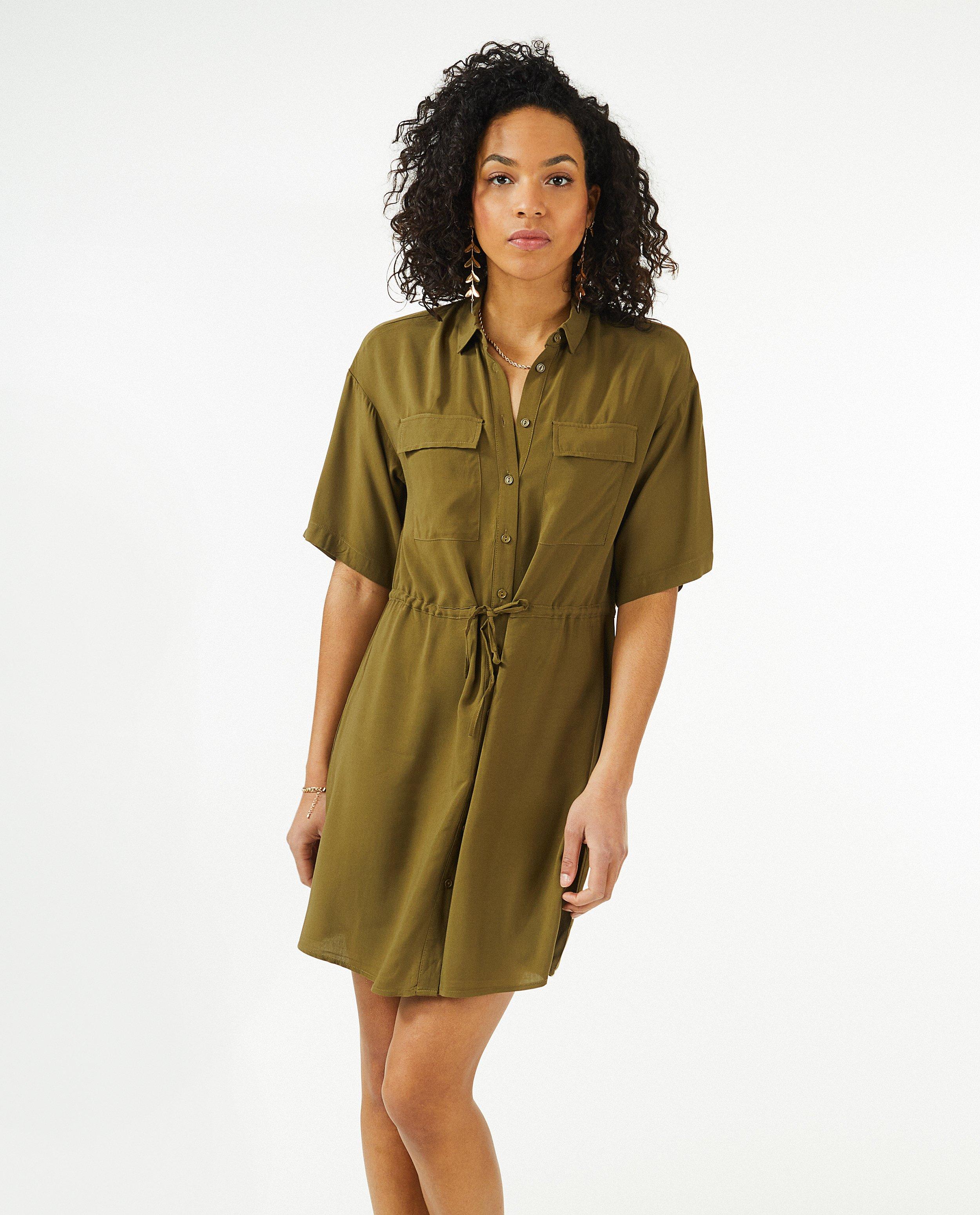 Robes - Robe kaki avec des poches à rabat OVS