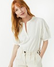 Hemden - Wit hemd met kelkvormige hals