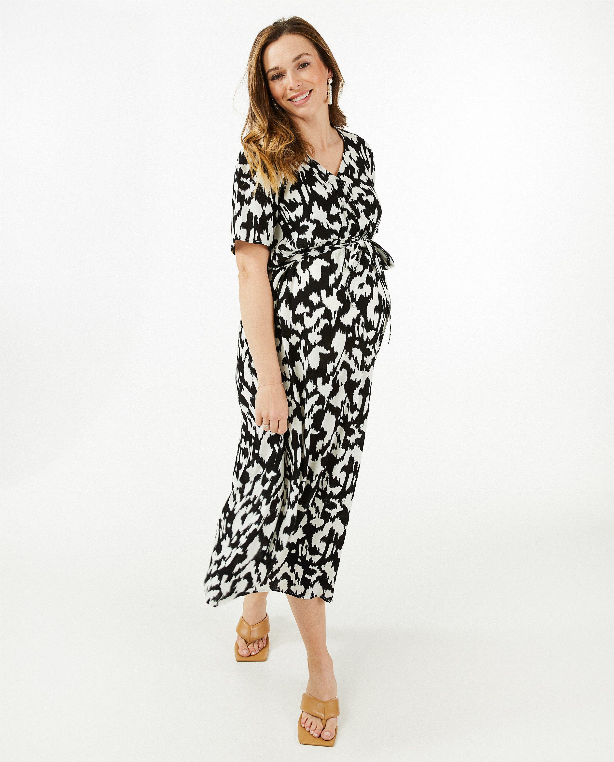 Robe à imprimé noir et blanc - null - Joli Ronde