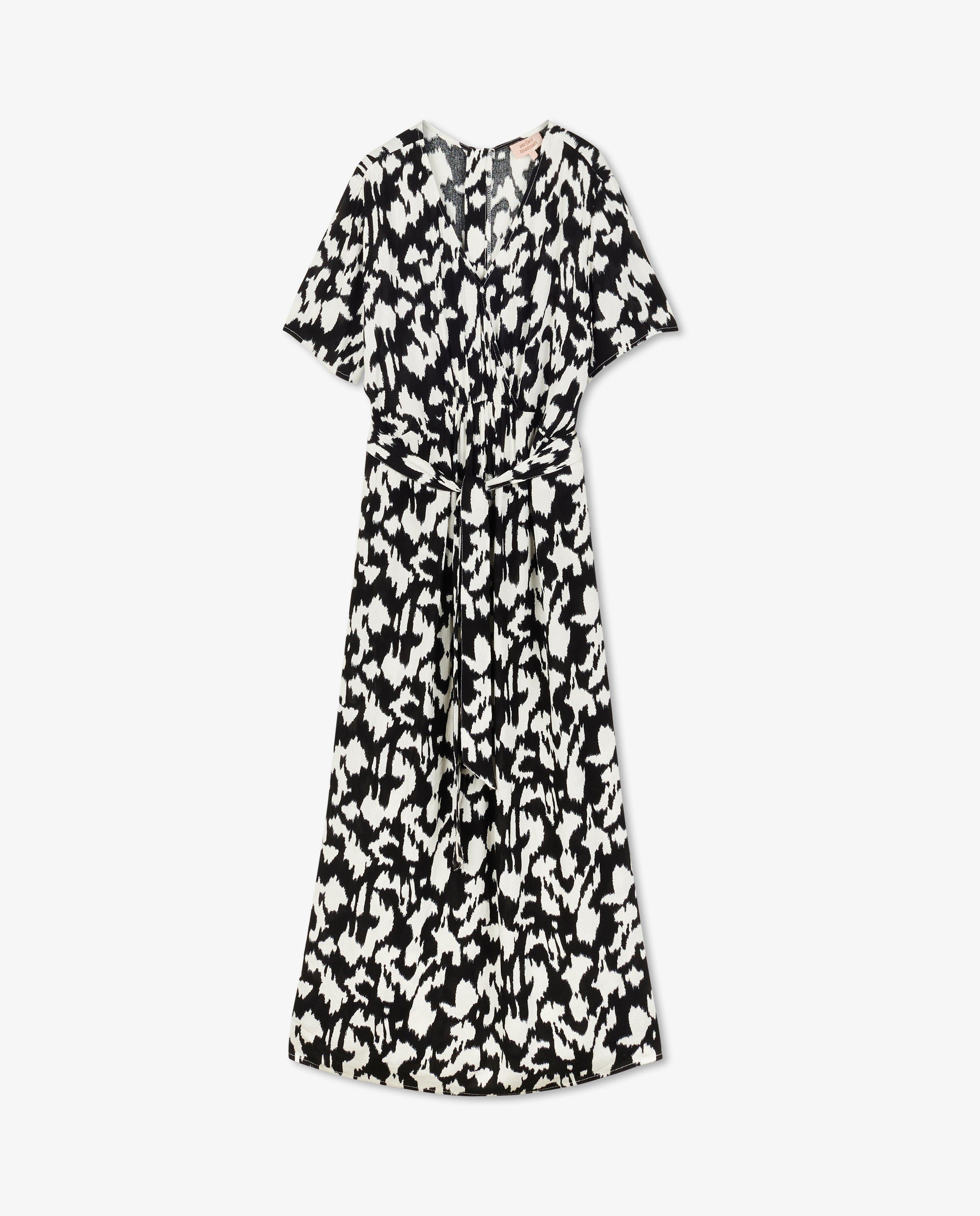 Robes - Robe à imprimé noir et blanc