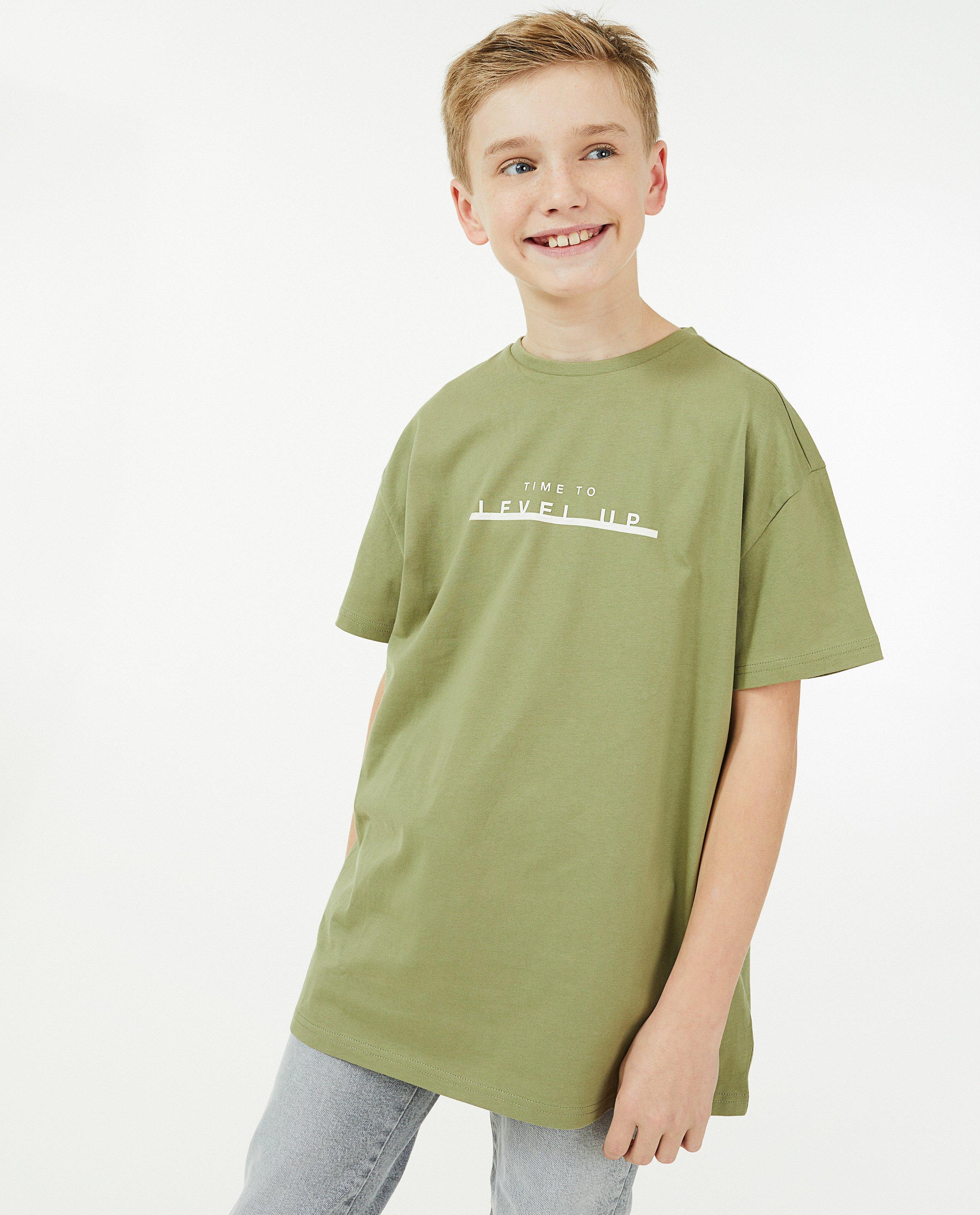T-shirts - Biokatoenen T-shirt met opschrift
