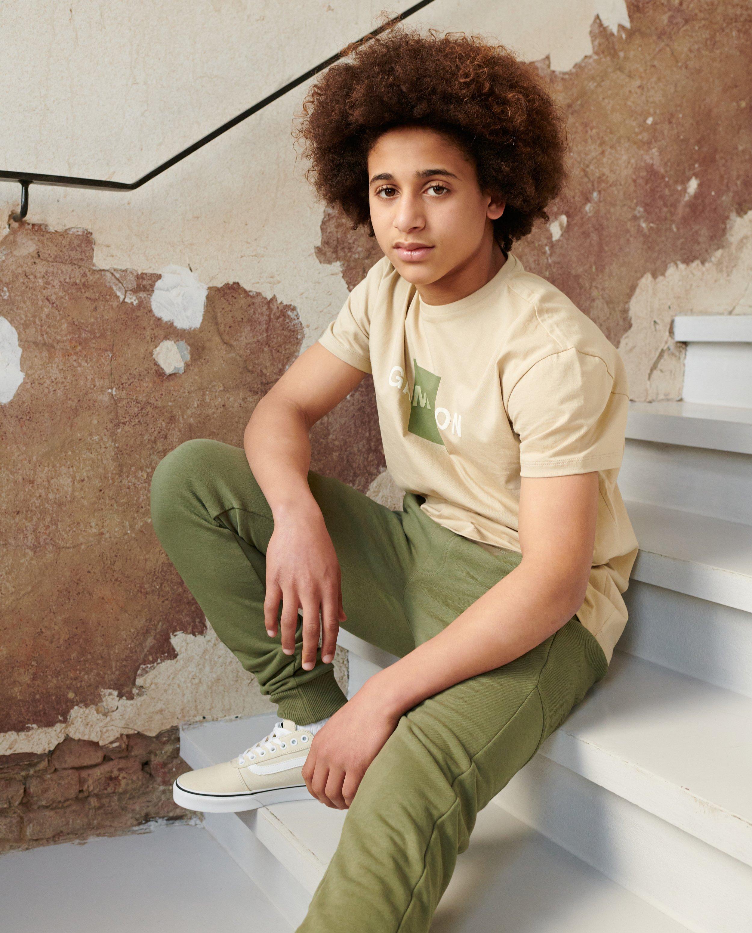 Beige T-shirt van biokatoen - null - Fish & Chips