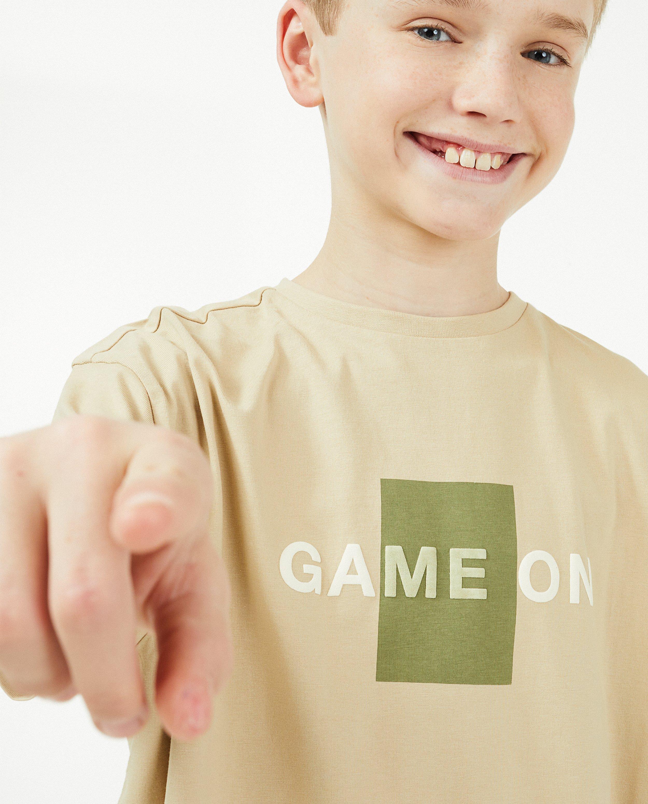T-shirts - Beige T-shirt van biokatoen