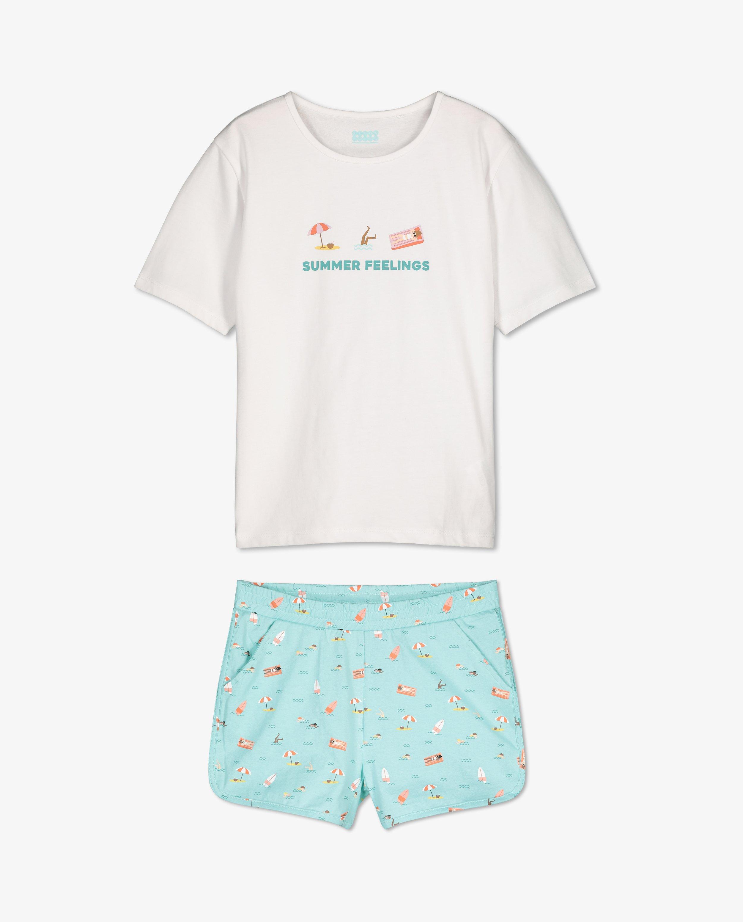 Nachtkleding - Pyjamaset met print