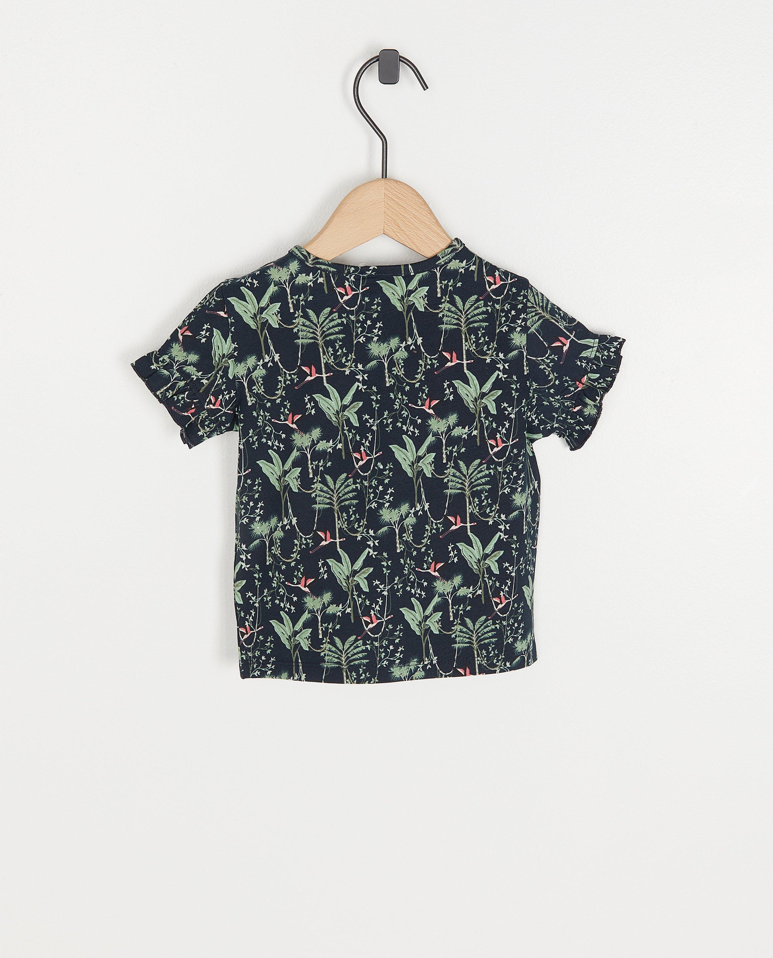 T-shirts - T-shirt noir fleuri