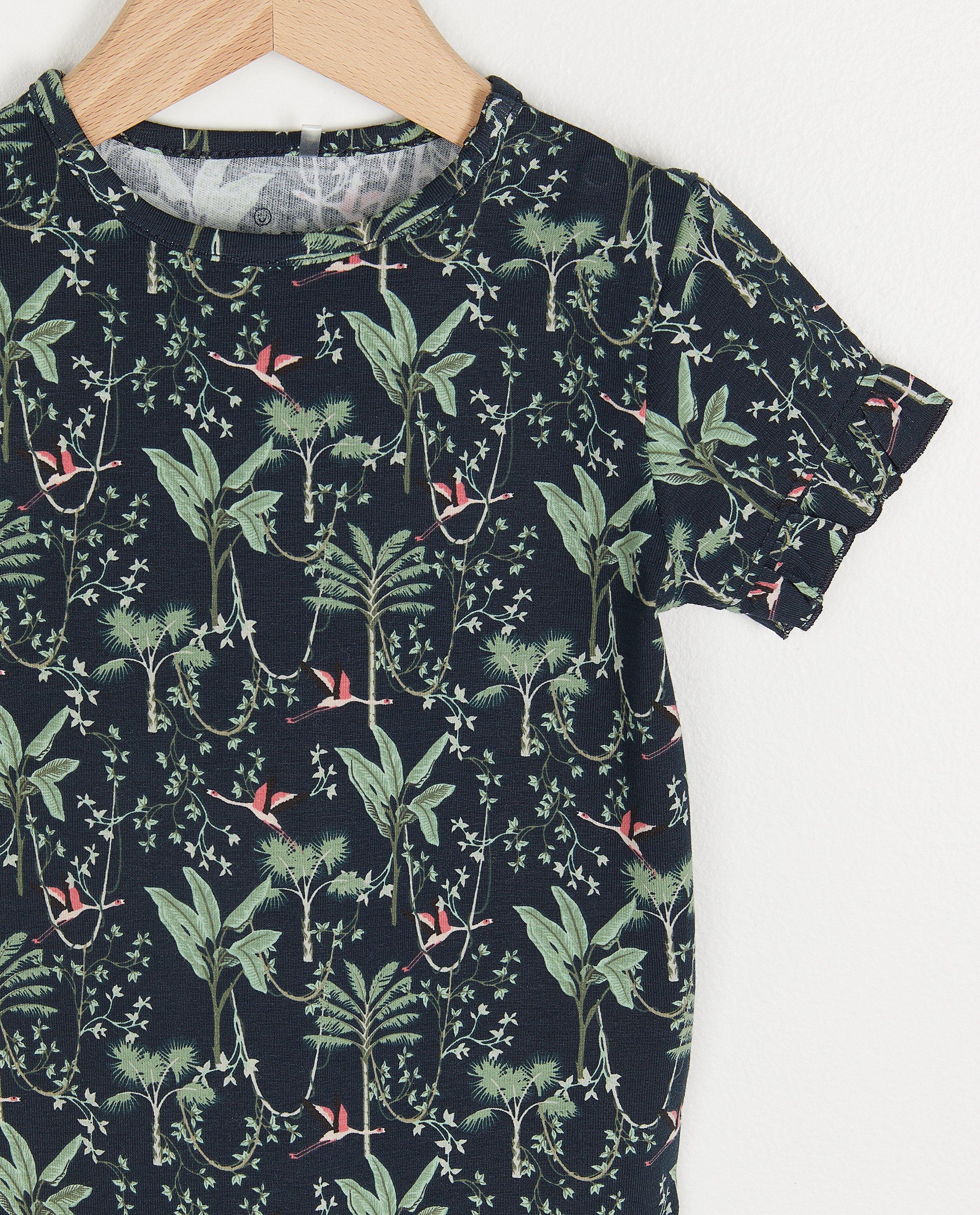 T-shirts - T-shirt noir fleuri