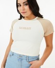 T-shirts - Cropped T-shirt met opschrift