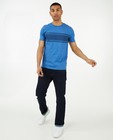 Blauw T-shirt met strepen - null - Quarterback