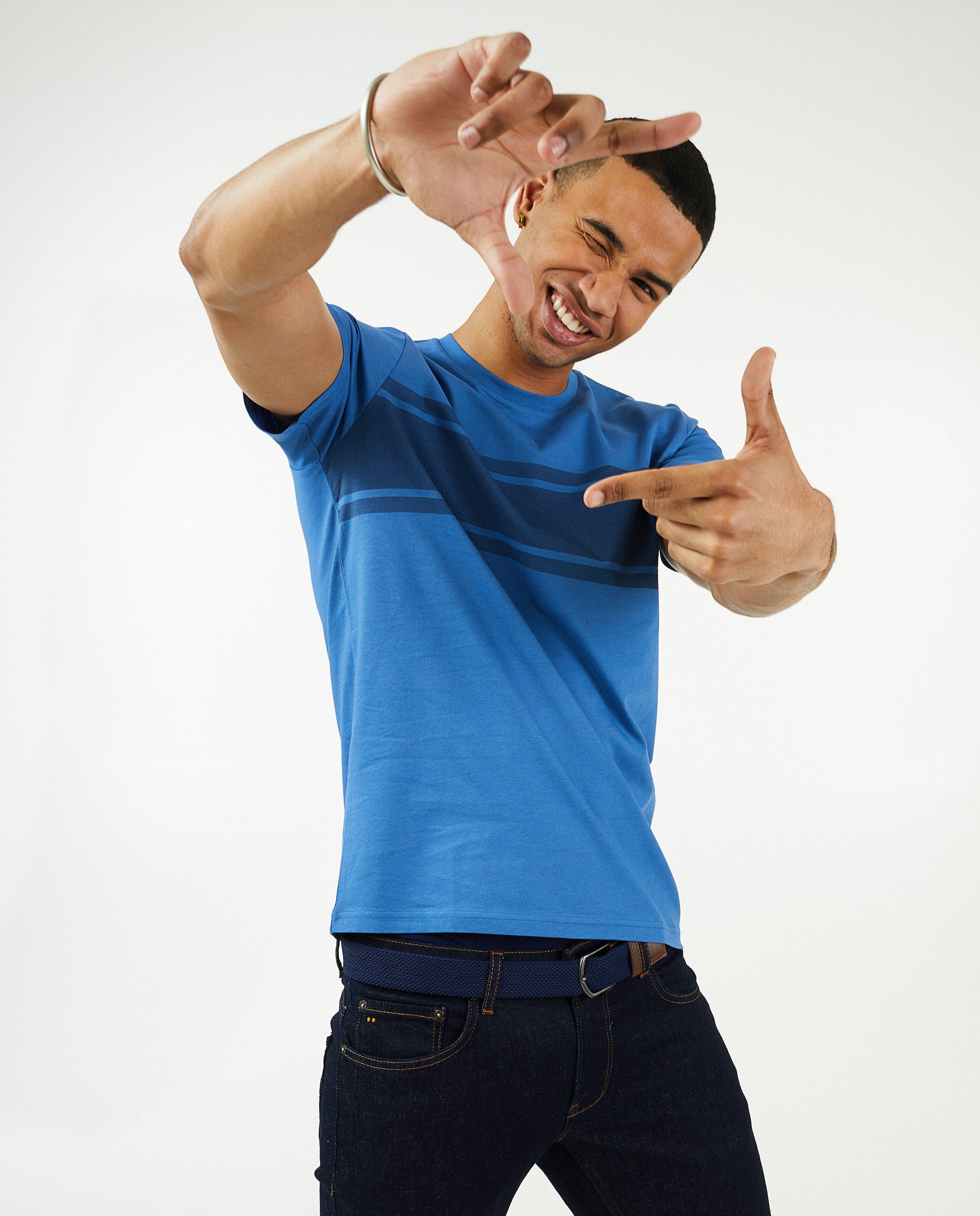 T-shirts - Grijs T-shirt met strepen