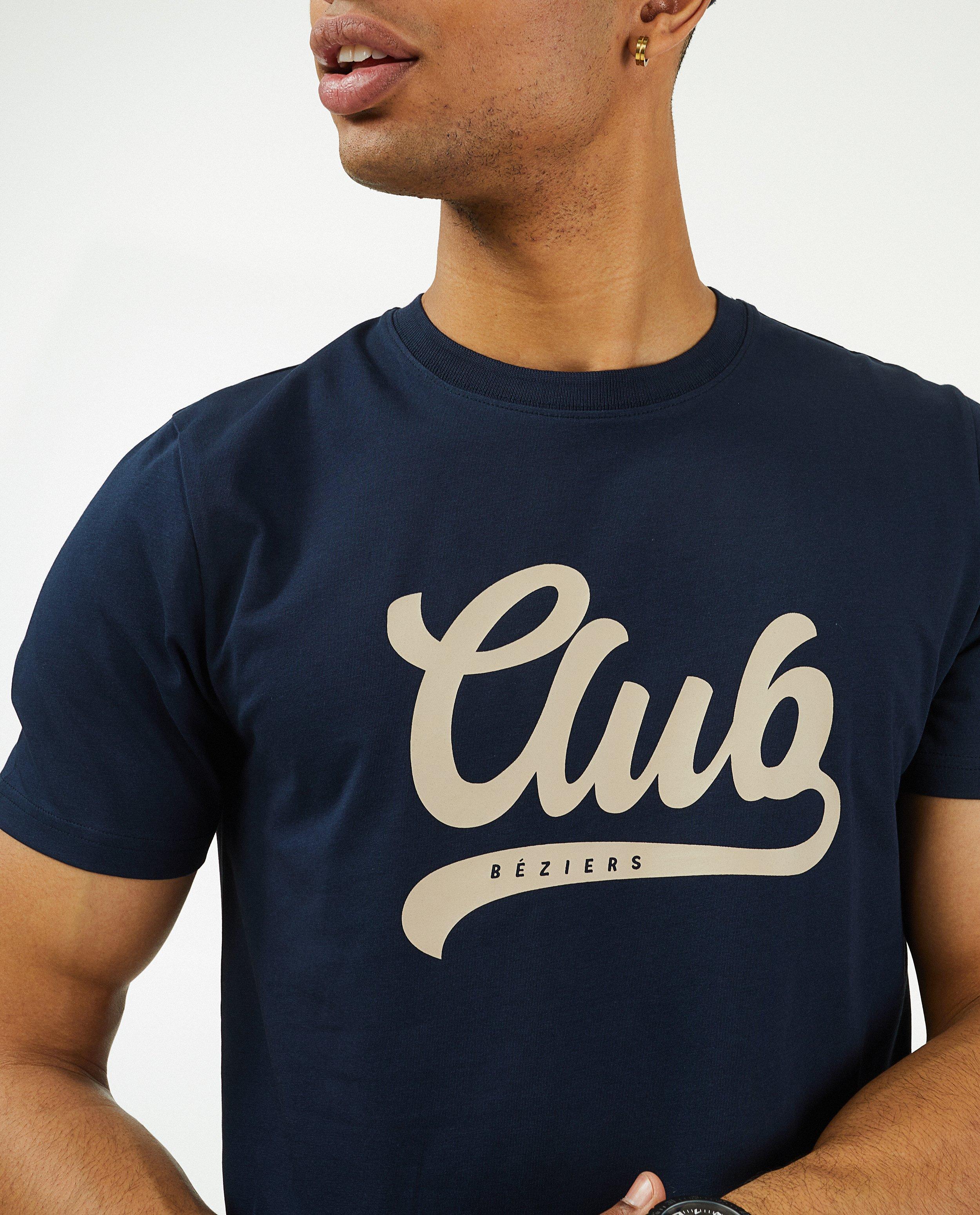 T-shirts - Blauw T-shirt met opschrift