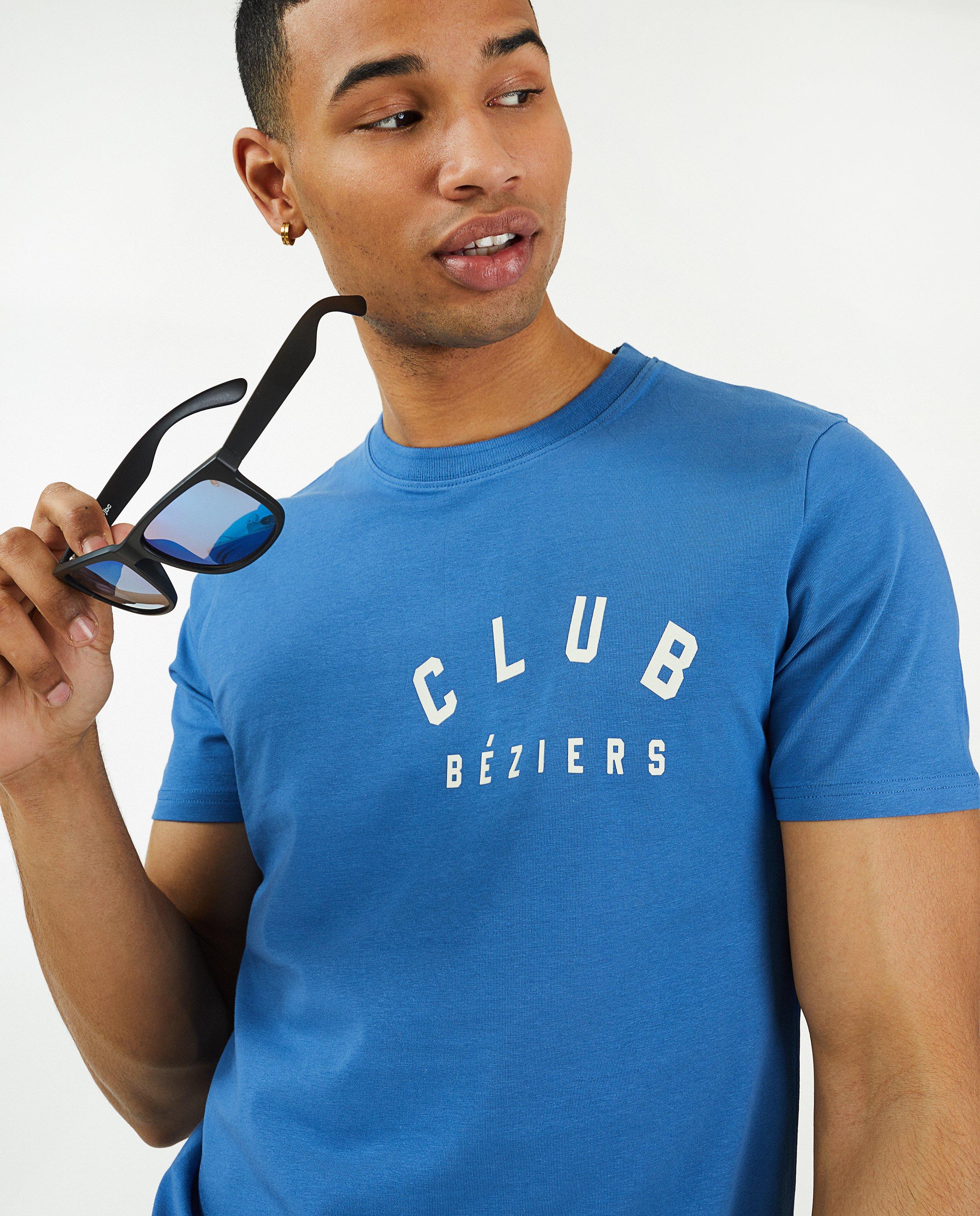 T-shirts - Blauw T-shirt met opschrift