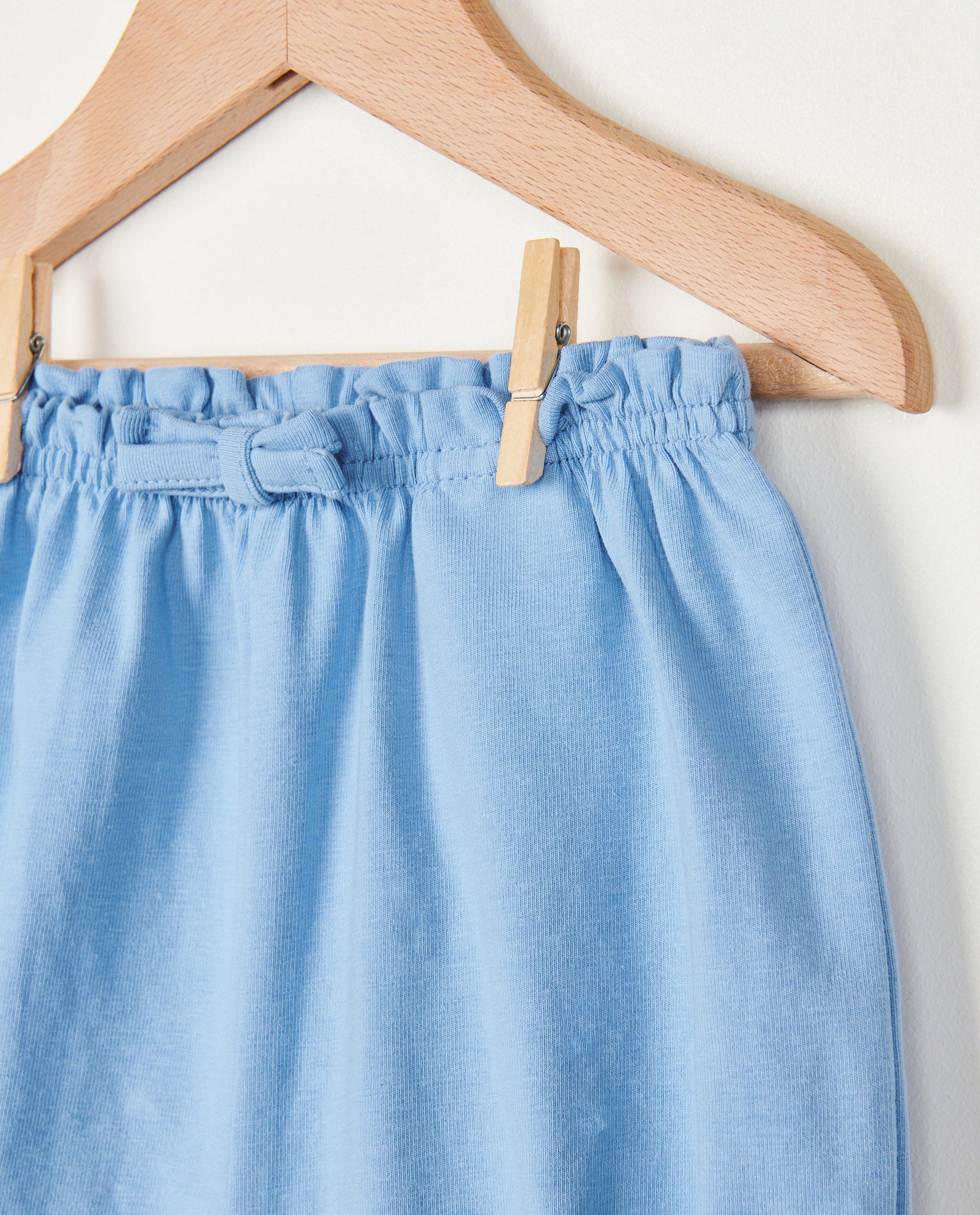 Shorten - Blauwe short met strikaccent