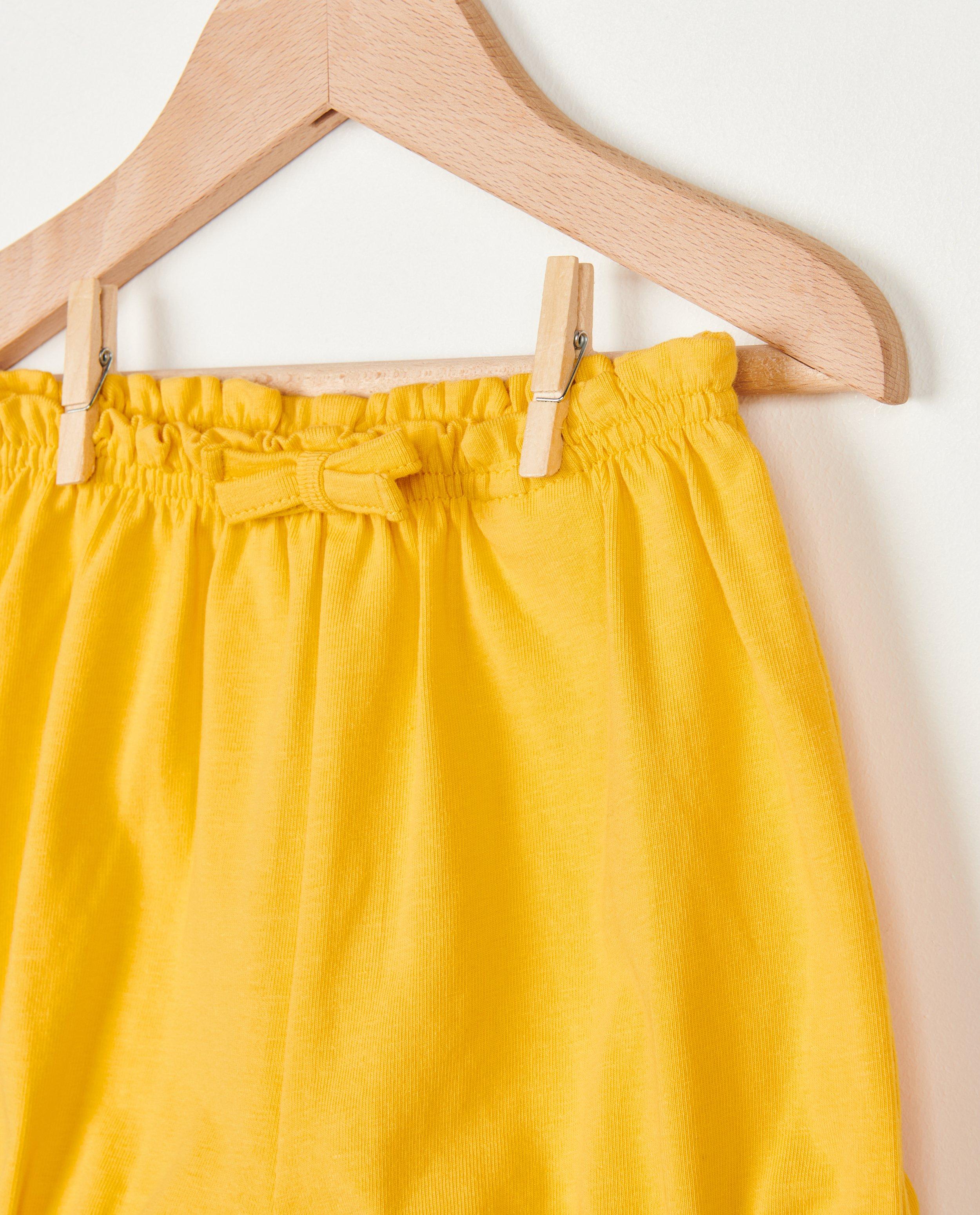 Shorts - Short jaune avec un petit nœud