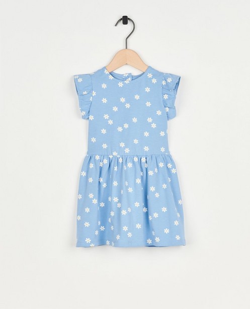 Blauwe jurk met bloemenprint - null - Besties