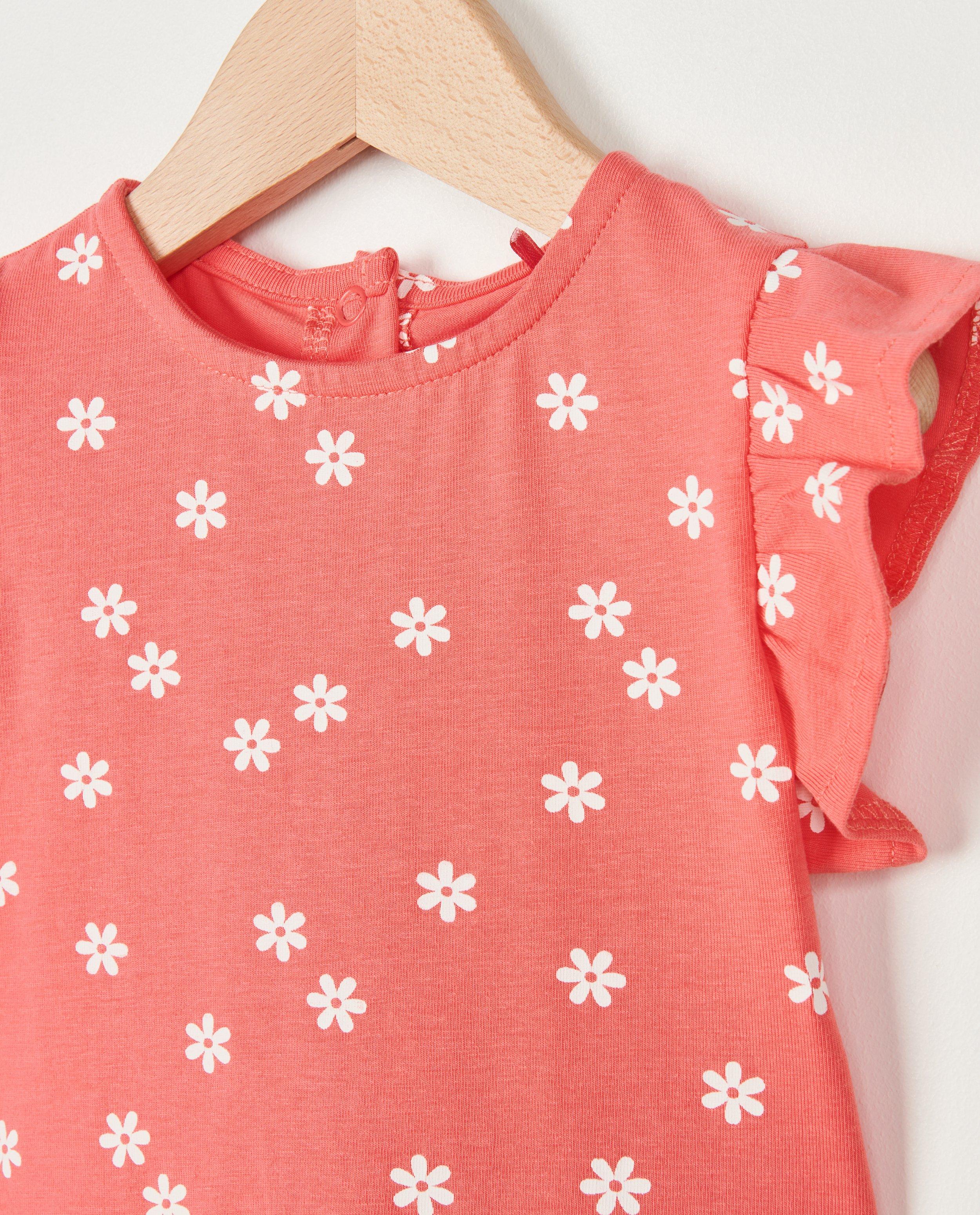 Kleedjes - Gele jurk met bloemenprint