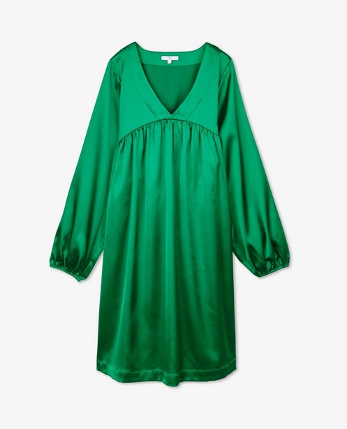 Kleedjes - Satijnen jurk in groen Sora