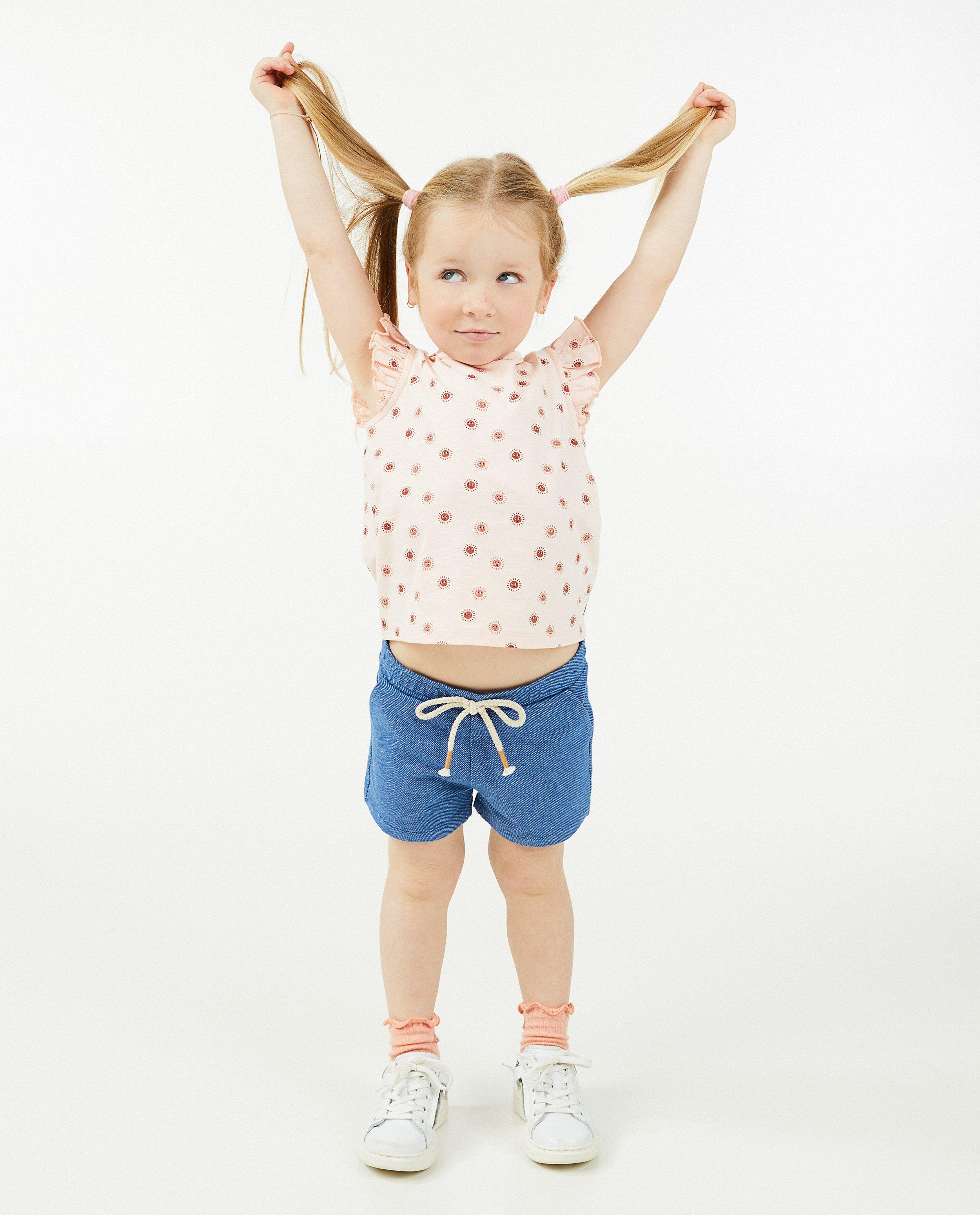 Blauwe short met strikaccent - null - Besties