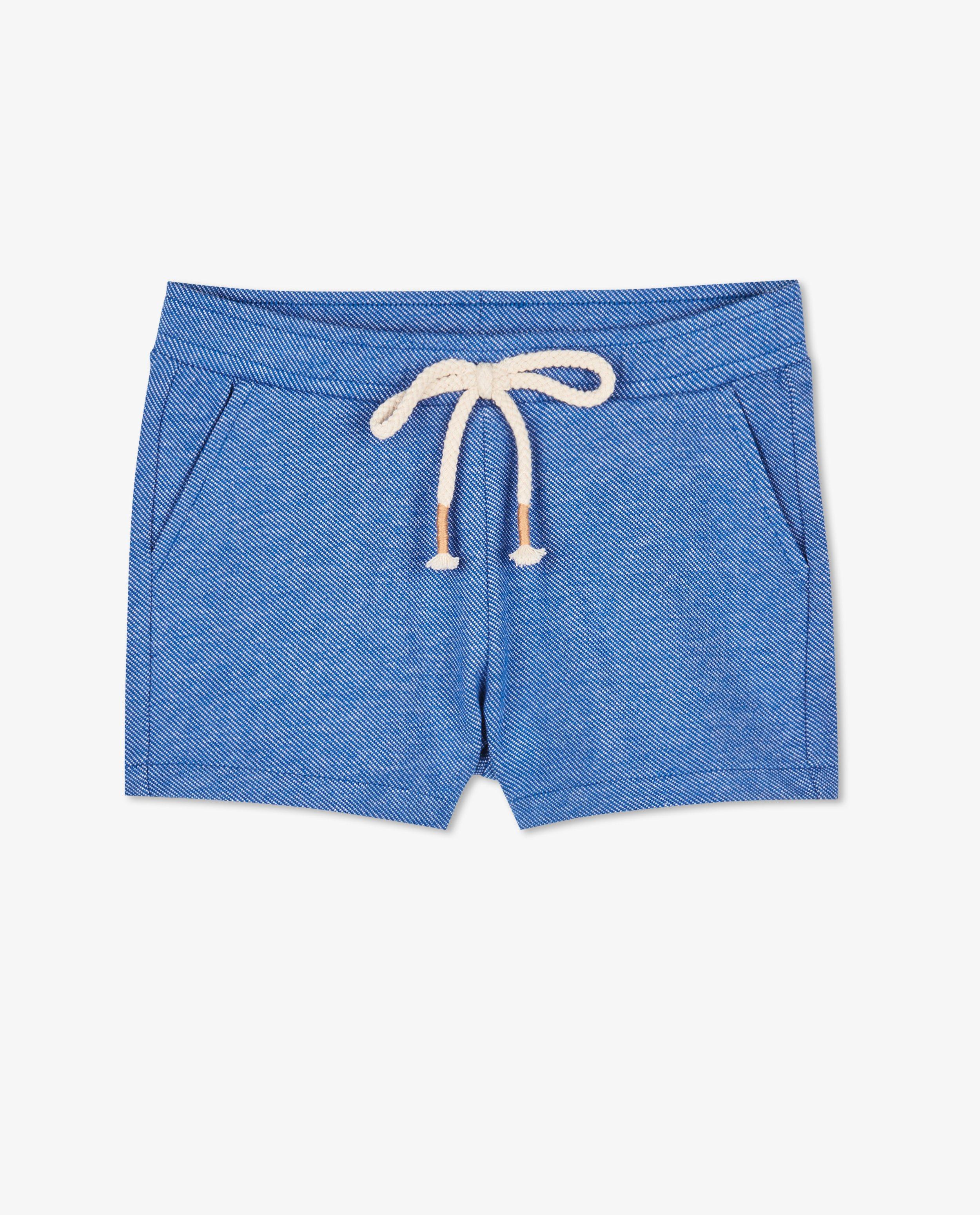 Shorten - Blauwe short met strikaccent