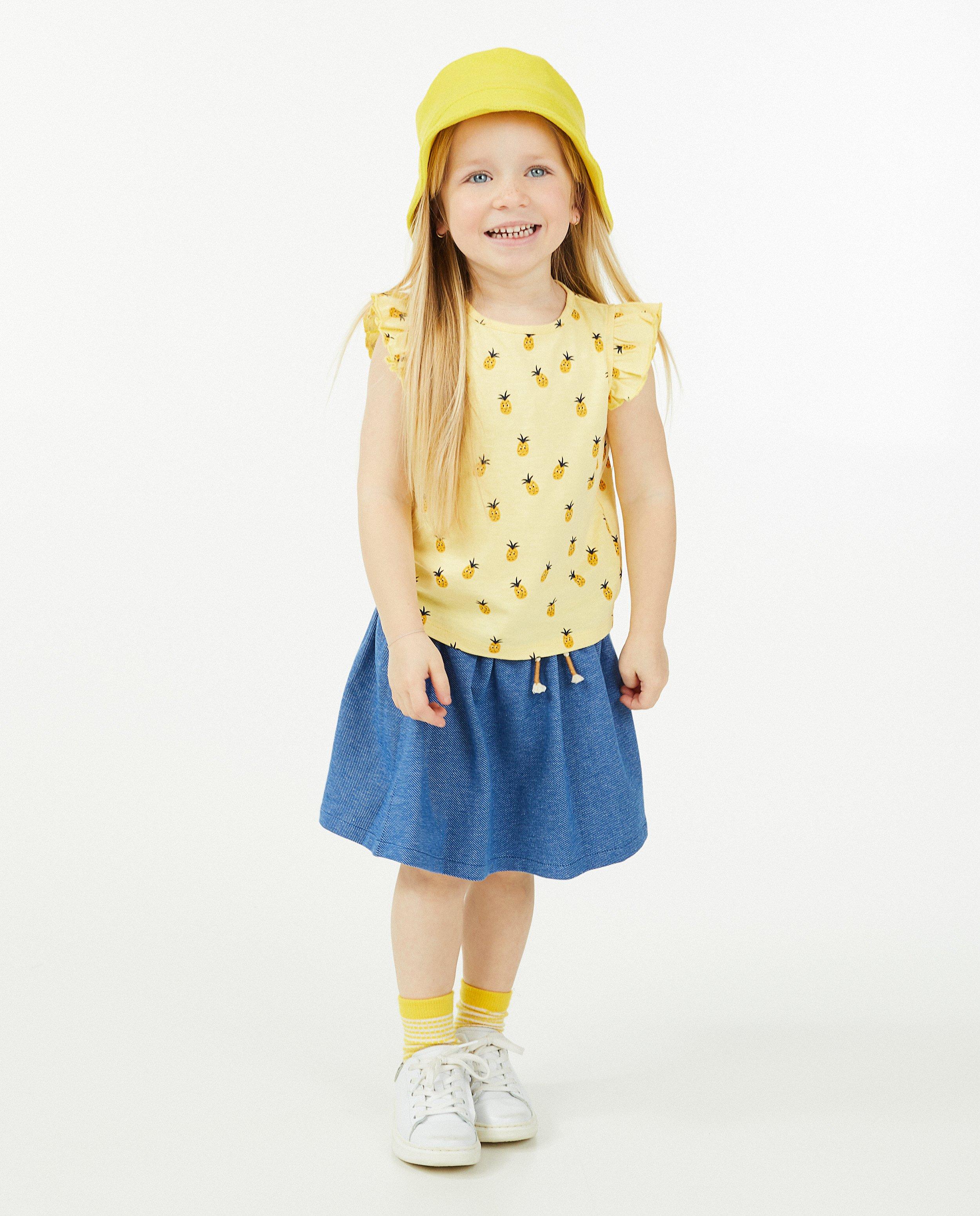 Blauwe rok met strikaccent - null - Besties