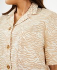 Hemden - Beige hemd met zebraprint