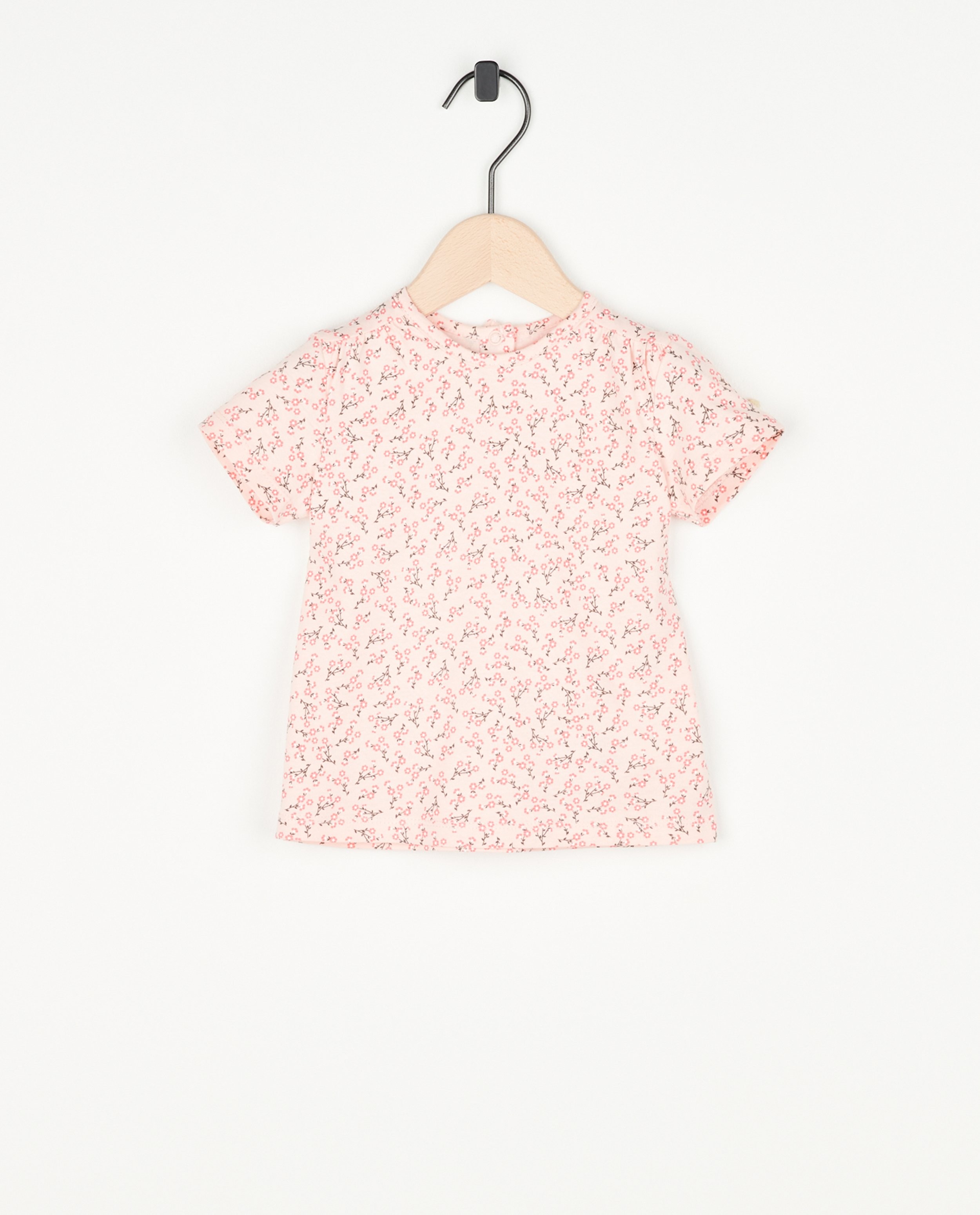 Roze T-shirt met bloemenprint - null - Besties