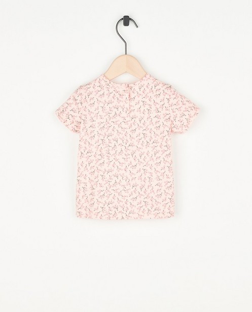 T-shirts - T-shirt rose à imprimé fleuri