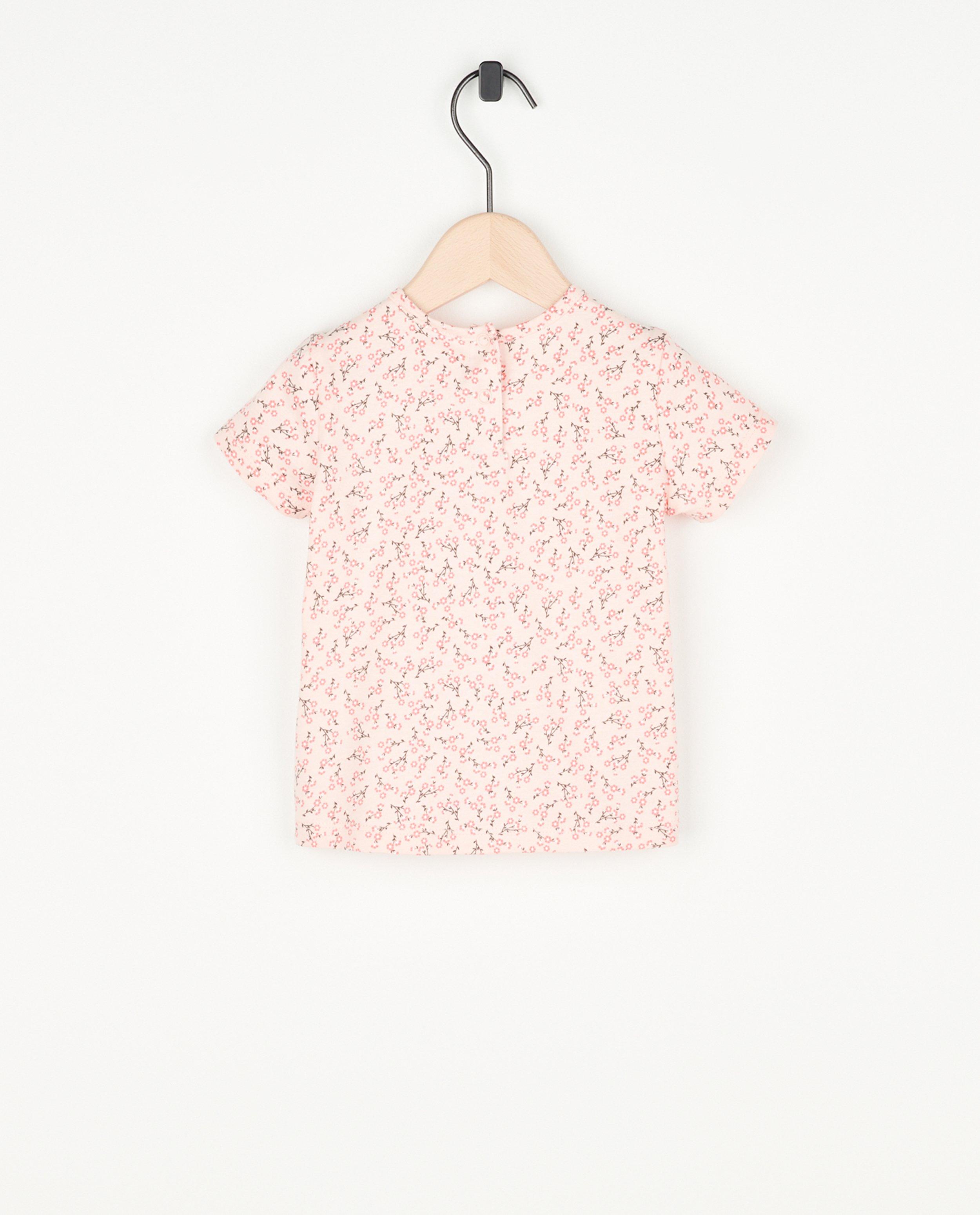 T-shirts - T-shirt rose à imprimé fleuri