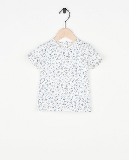 Geel T-shirt met bloemenprint - null - Besties