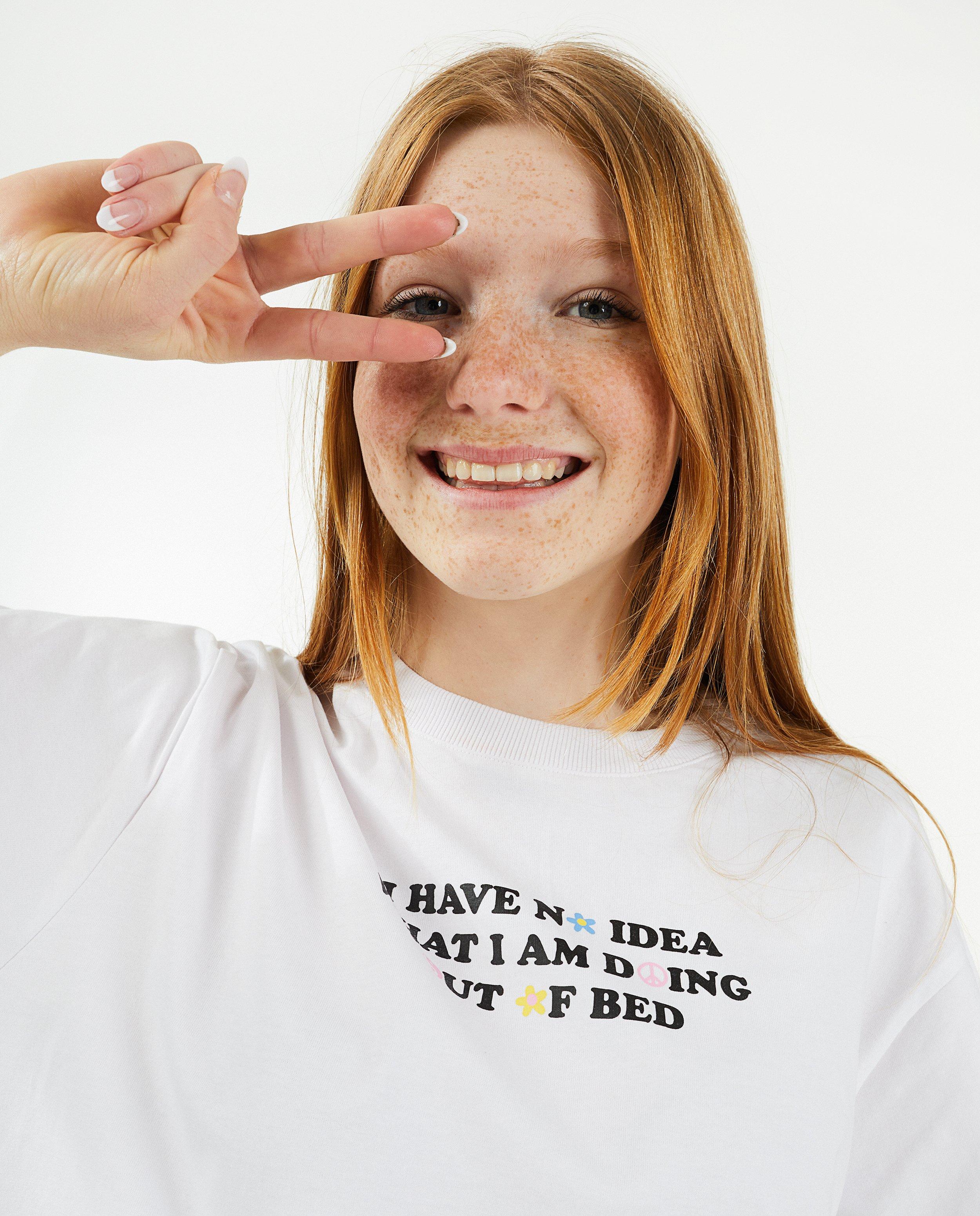T-shirts - Wit T-shirt met opschrift